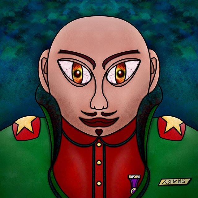 General Vlad Falquerk
-&gt; Swipe for #coloringpage 
#dnd #portrait #digitalart #characterart #dungeonsanddragons #rpg #procreate #lingdar777 #digitalportrait