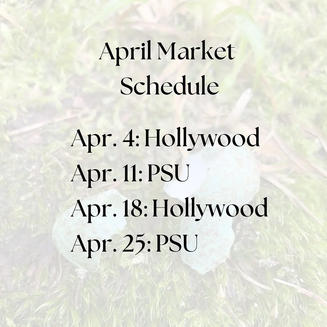 And here's our schedule for April. Hope to see you at Hollywood today and PSU next week, both with new summer hours.