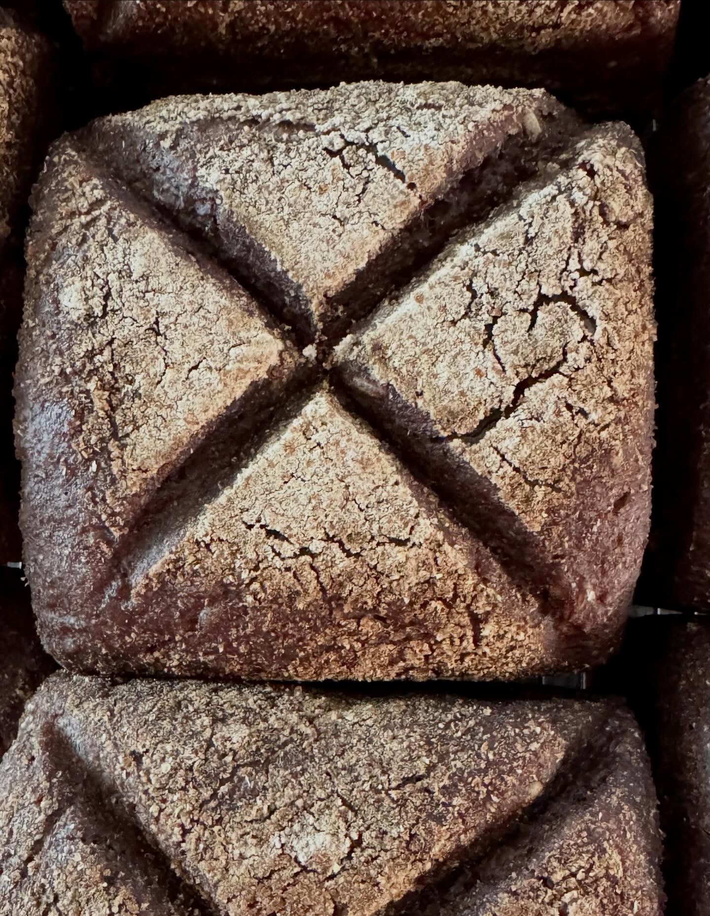 Pumpernickel is back this week! We're at PSU tomorrow with crackers, crisps, granola, and the following breads: 🌾Purple Karma Barley, 🌾Einkorn Pepita, 🌾Walnut Red Fife,🌾Pumpernickel, 🌾Deli Rye, 🌾 Seeded Buckwheat (Wheat Free). Let me if I can s