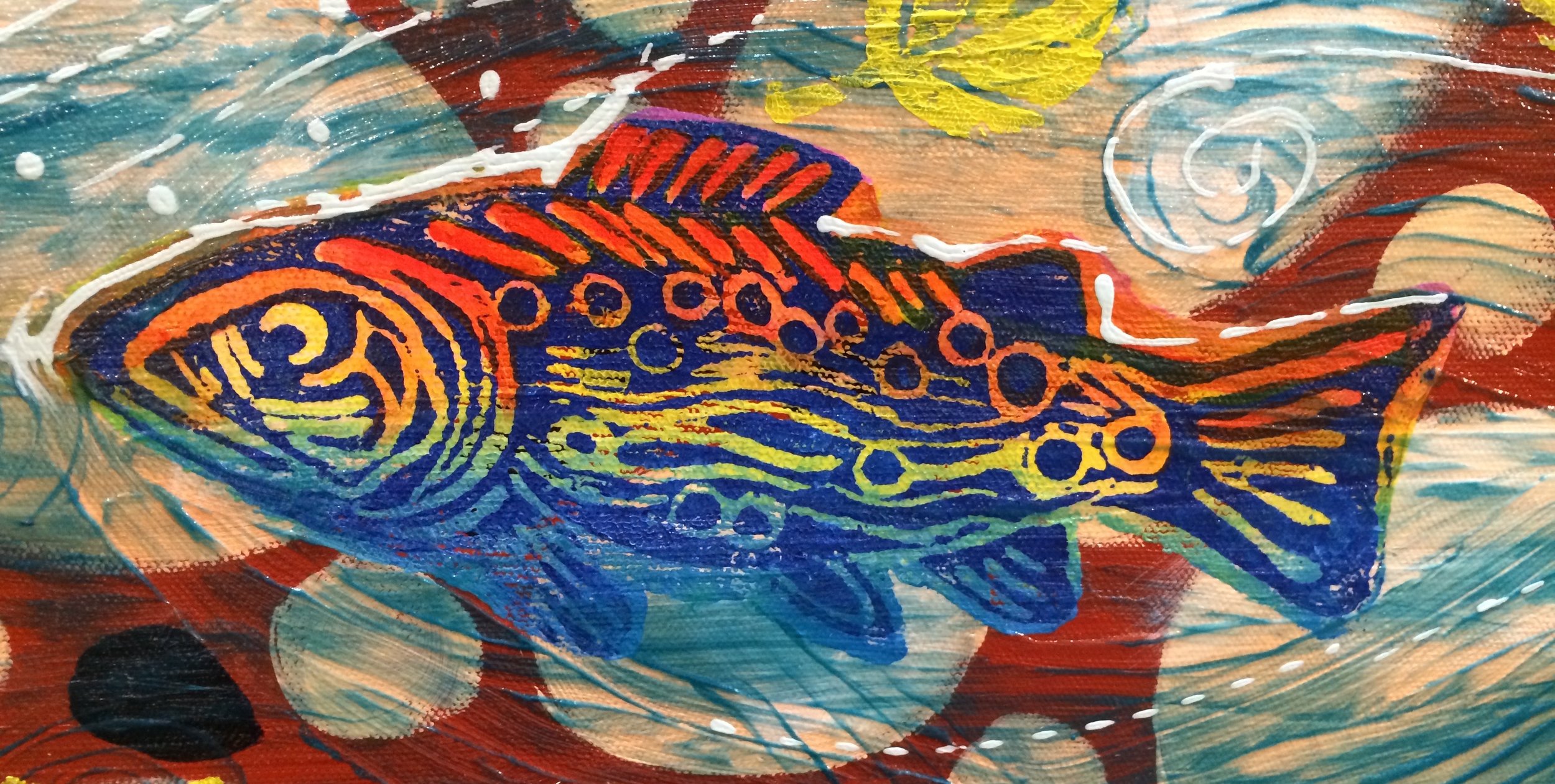 Block Print / Mixed media