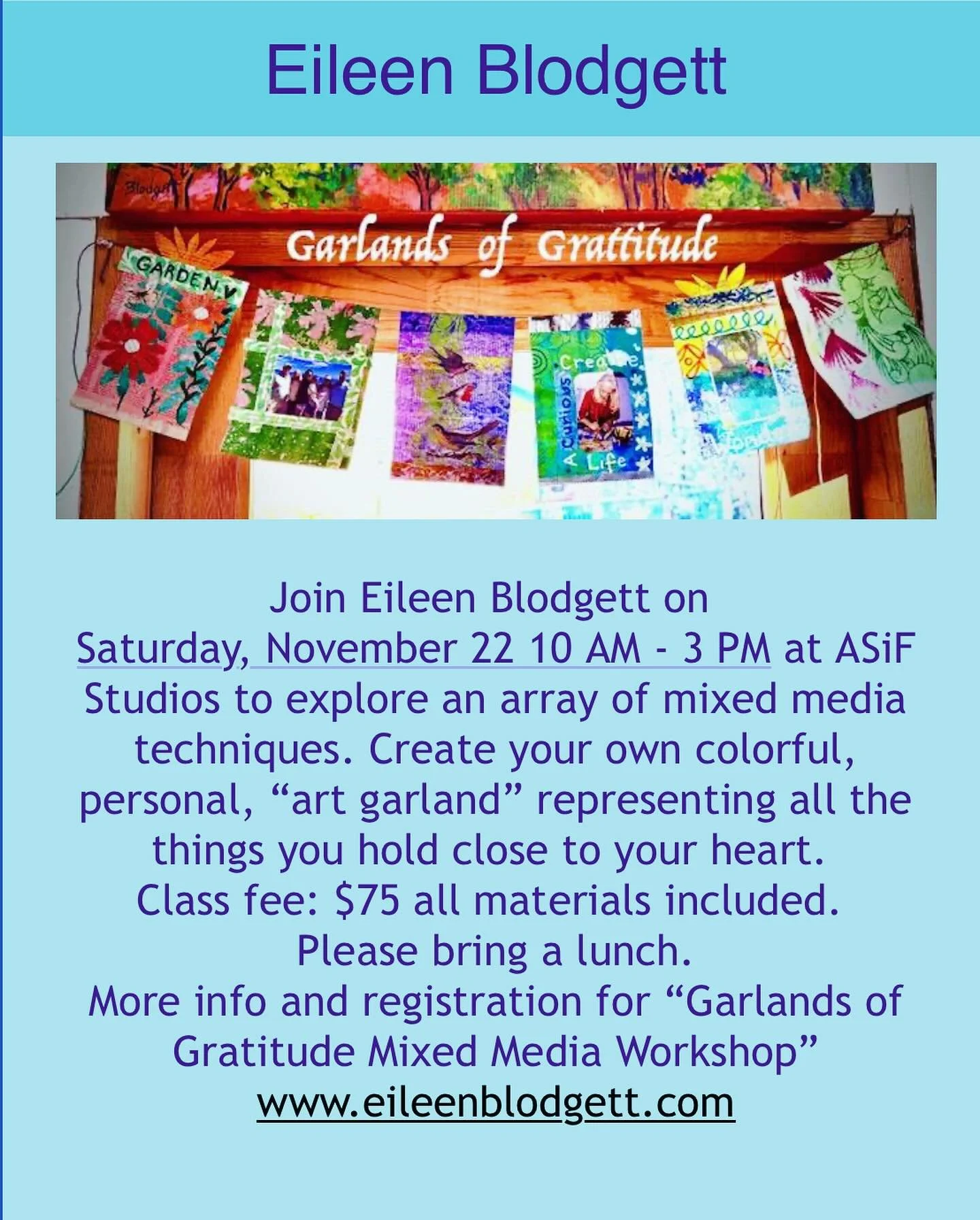 As we enter the Thanksgiving- Giving time of year, I think of what I cherish in my life- the experiences, blessings and love in my heart that often gets overshadowed by other things. This year I&rsquo;m making a &ldquo;garland of the good things&rdqu