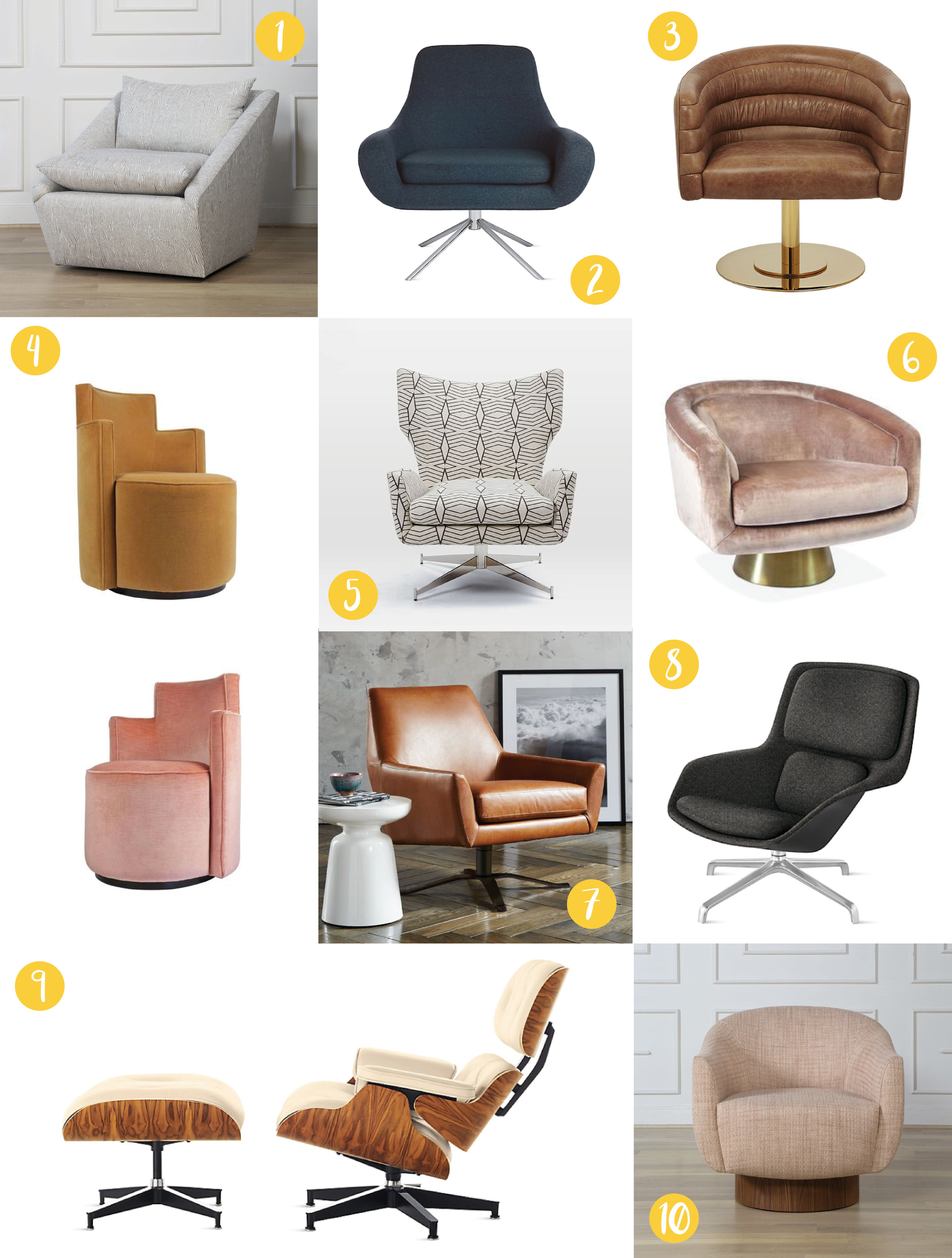 Nyla Free Designs Inc Top 10 Swivel Chairs