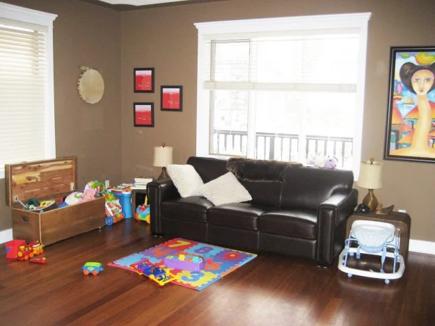 Before And After: Work/Play Family Room