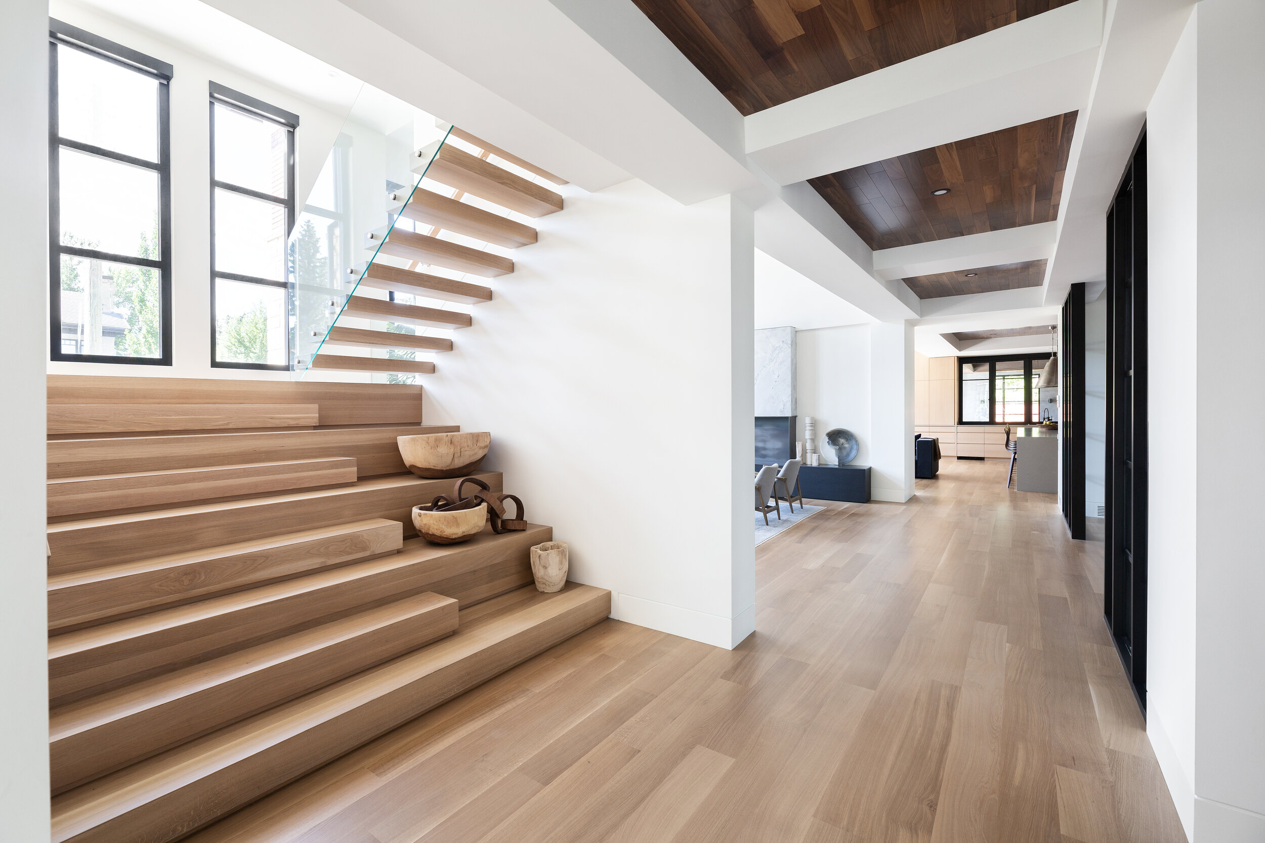 Modern Stairway, Mount Royal, Nyla Free Designs, Calgary Interior Designer, Davignon Martin Architecture, Stonewater Homes, Phil Crozier Photography