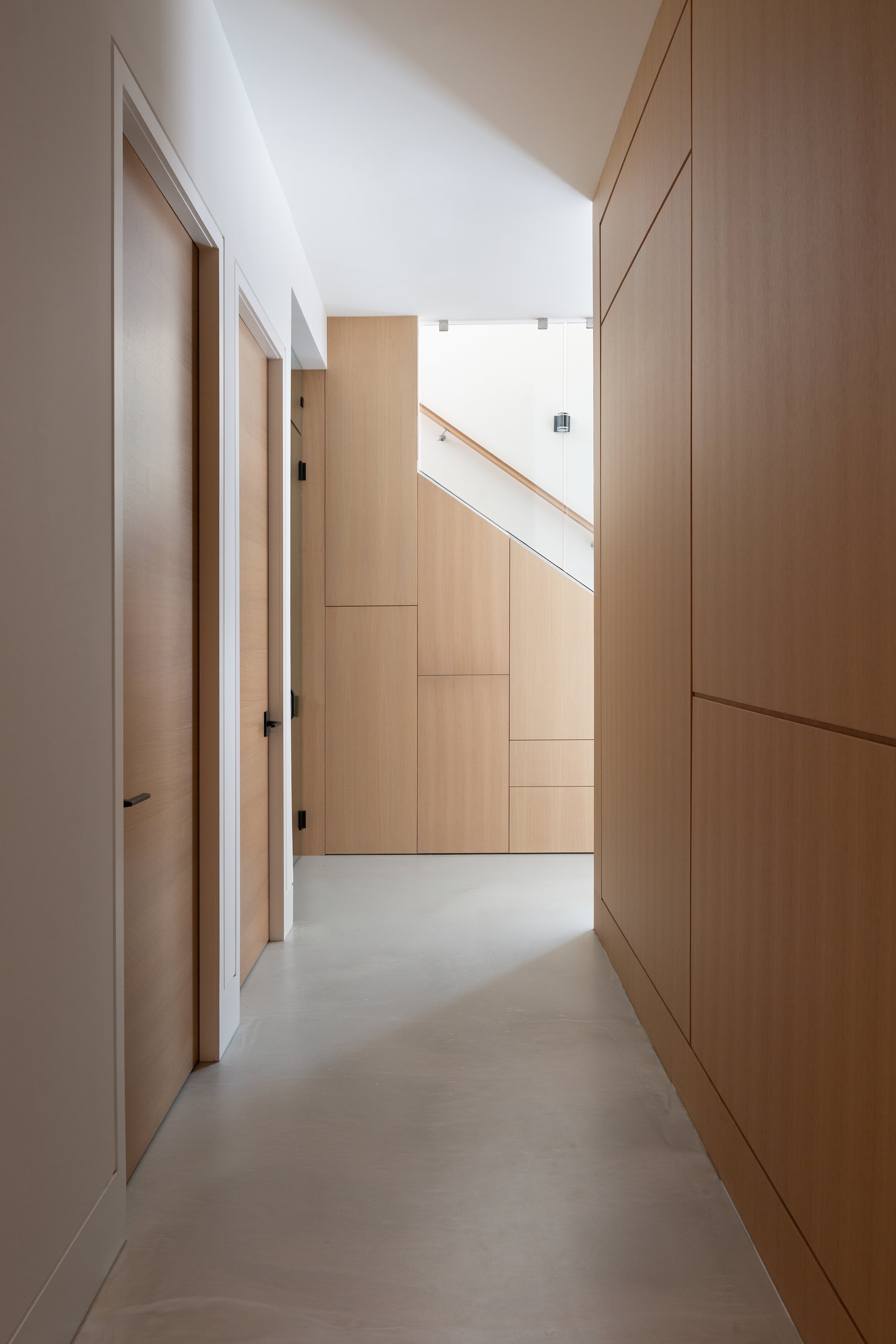 Modern Hallway Details, Mount Royal, Nyla Free Designs, Calgary Interior Designer, Davignon Martin Architecture, Stonewater Homes, Phil Crozier Photography