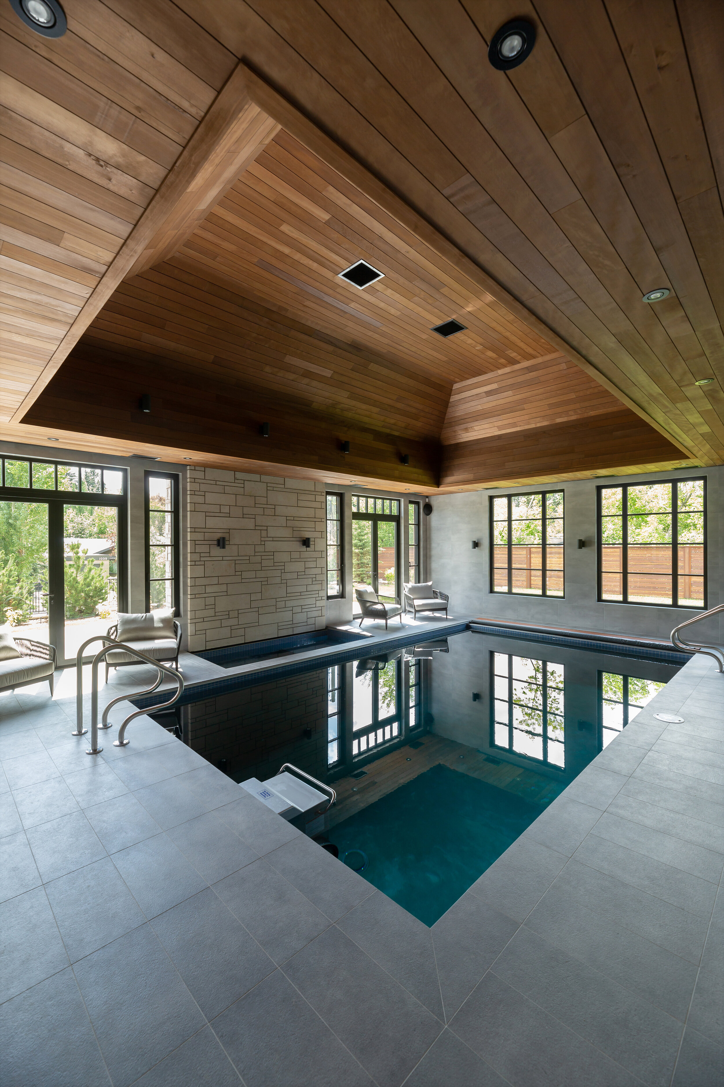 Indoor Pool, Mount Royal, Nyla Free Designs, Calgary Interior Designer, Davignon Martin Architecture, Stonewater Homes, Phil Crozier Photography