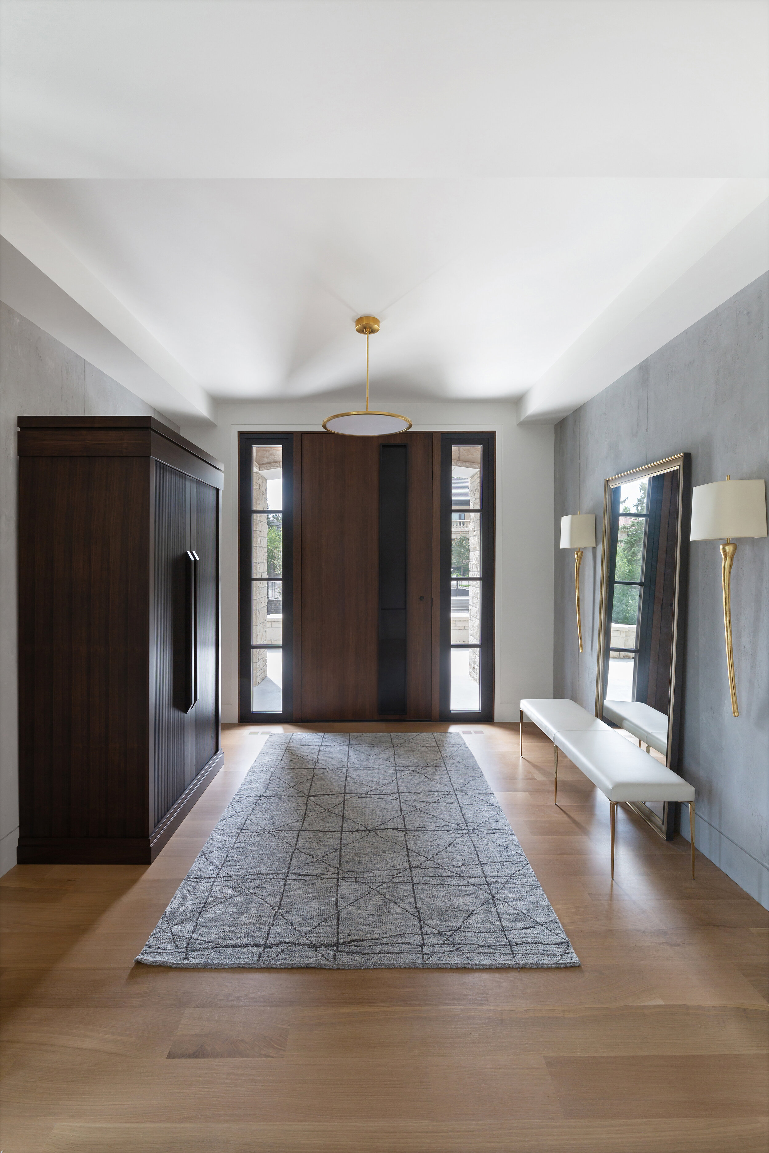 Modern Front Entry, Mount Royal, Nyla Free Designs, Calgary Interior Designer, Davignon Martin Architecture, Stonewater Homes, Phil Crozier Photography