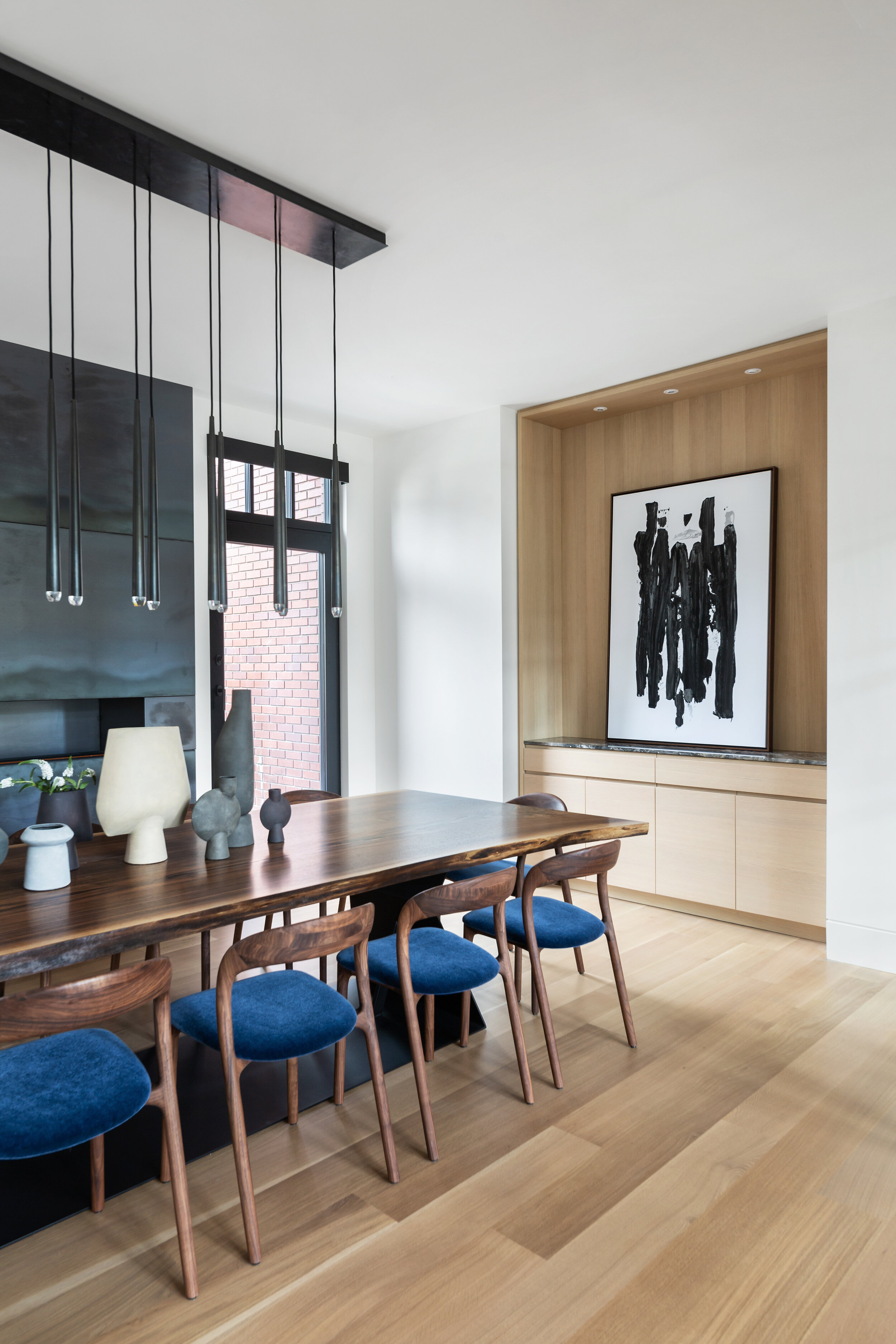 Modern Dining Space, Mount Royal, Nyla Free Designs, Calgary Interior Designer, Davignon Martin Architecture, Stonewater Homes, Phil Crozier Photography