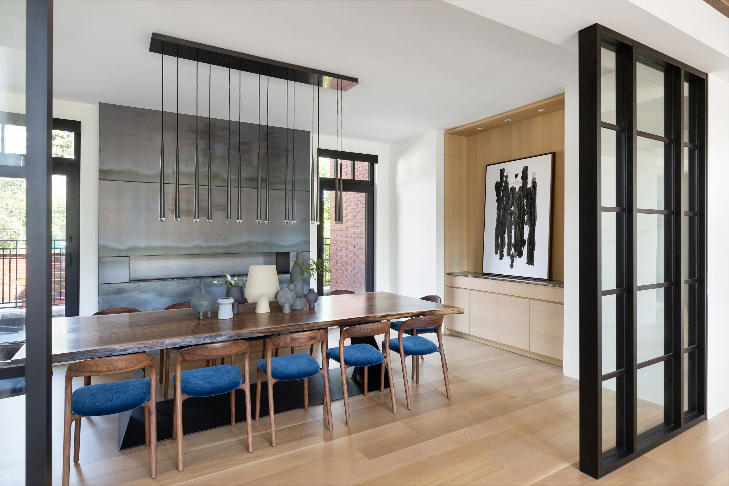 Modern Dining Room, Mount Royal, Nyla Free Designs, Calgary Interior Designer, Davignon Martin Architecture, Stonewater Homes, Phil Crozier Photography