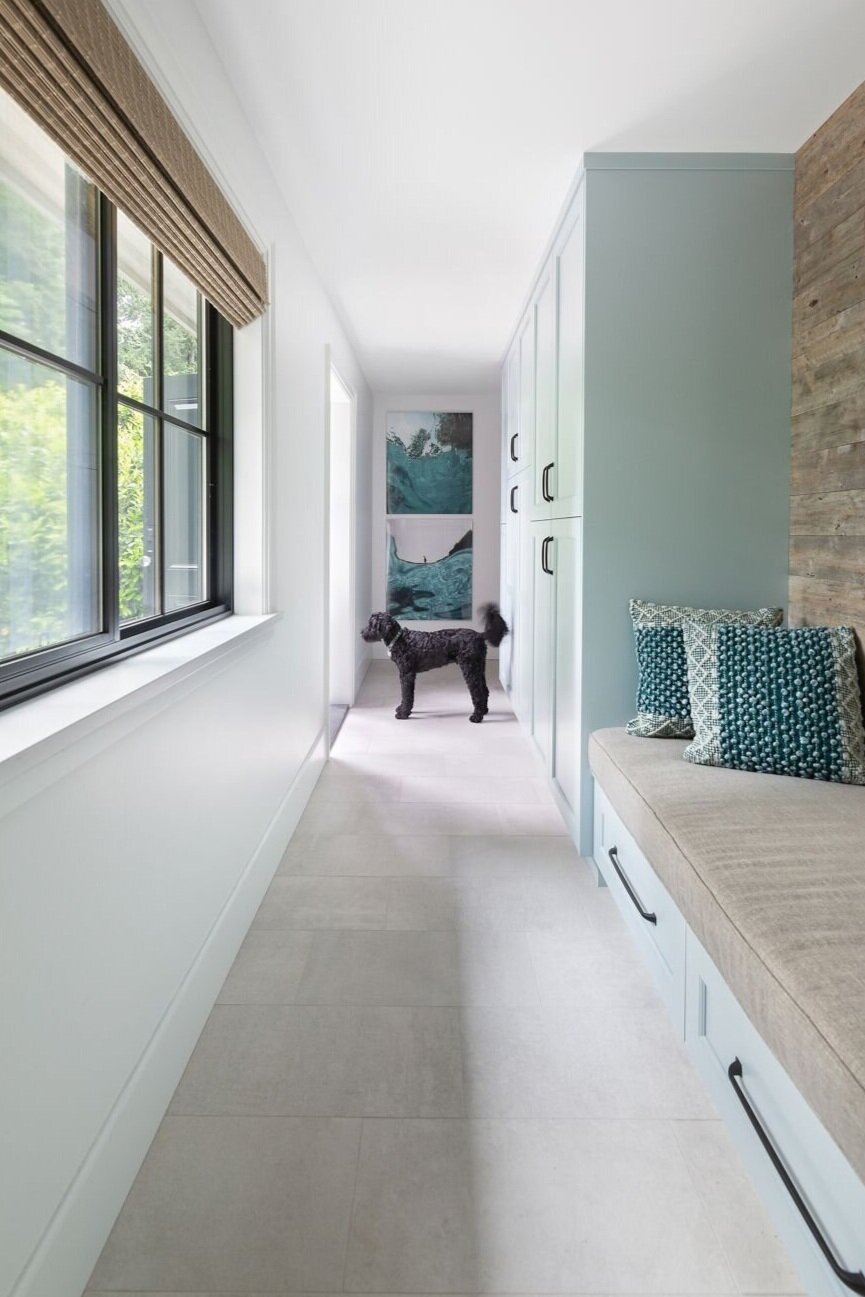 Coastal Mudroom, West Vancouver , Nyla Free Designs, Calgary Interior Designer, Phil Crozier Photography.