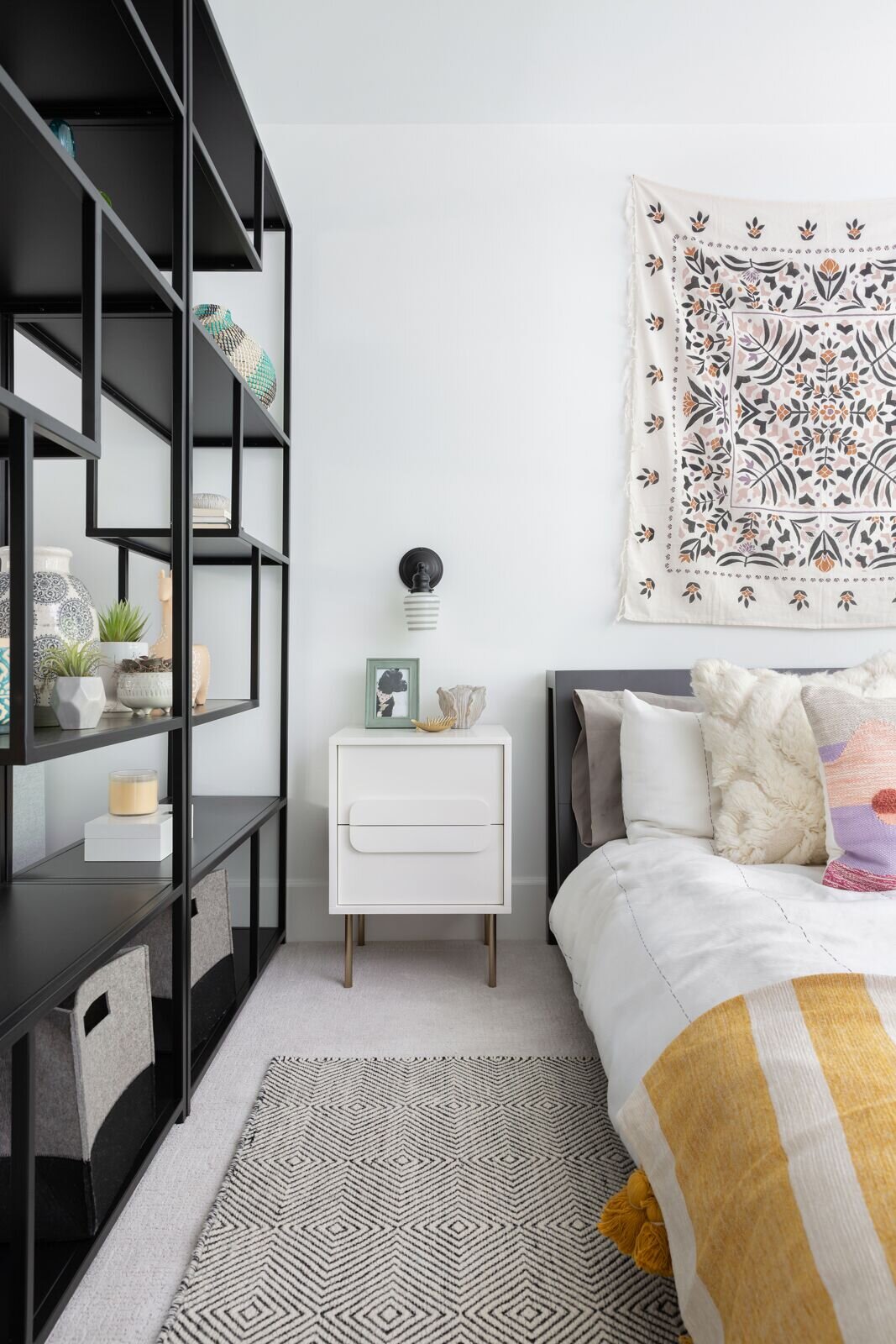 Boho Chic Kids Bedroom, West Vancouver , Nyla Free Designs, Calgary Interior Designer, Phil Crozier Photography.