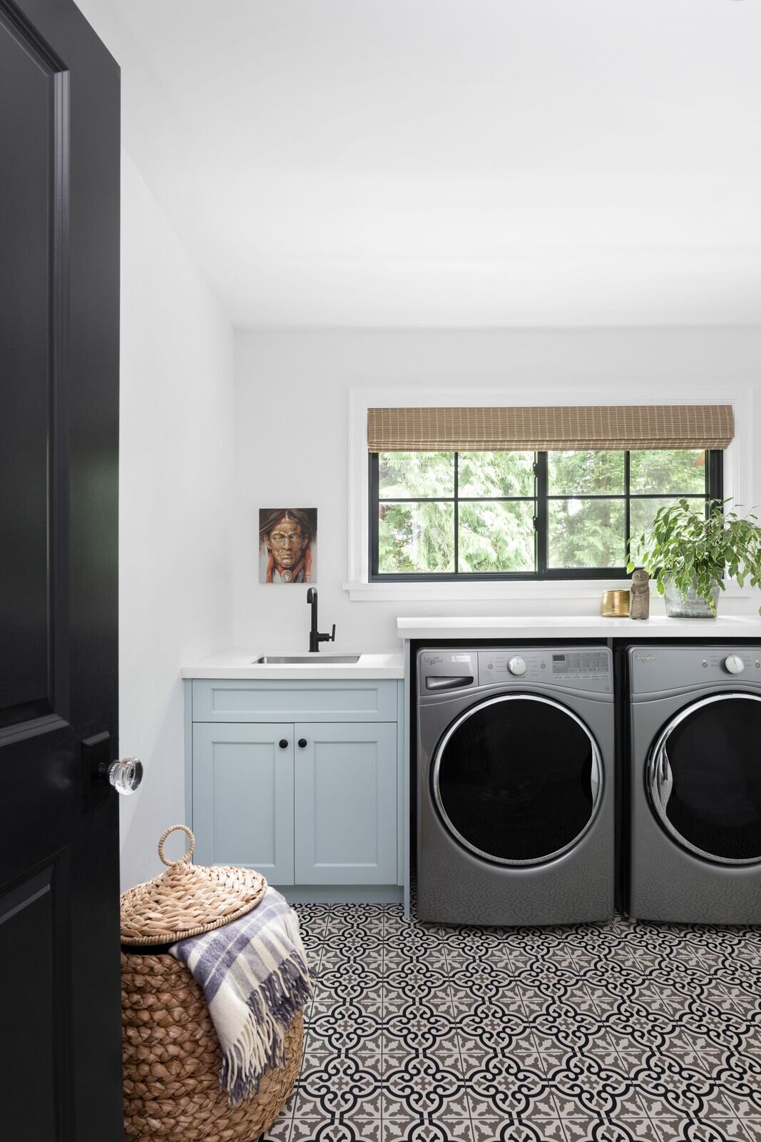 Transitional Modern Laundry Room, West Vancouver , Nyla Free Designs, Calgary Interior Designer, Phil Crozier Photography.