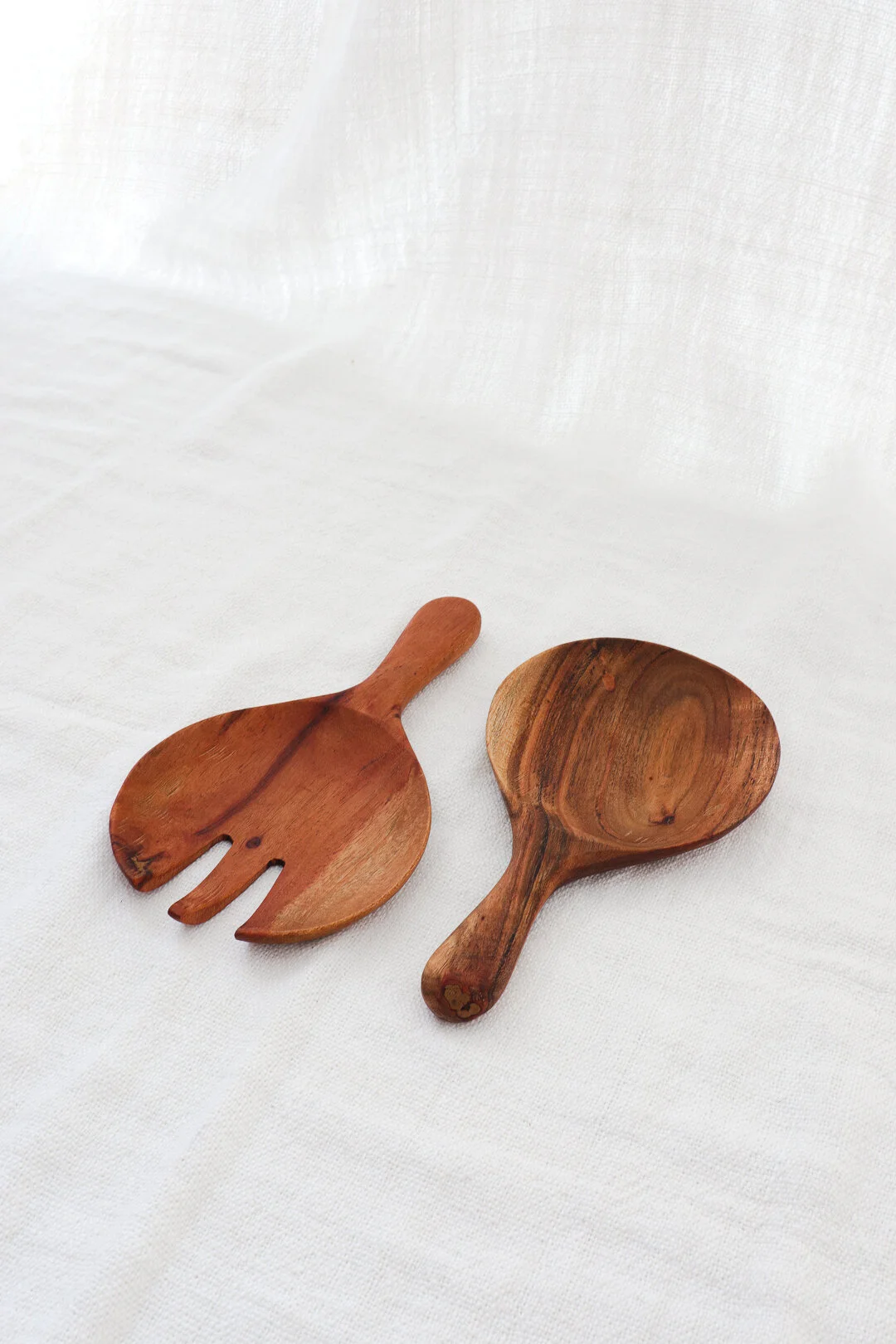 Wooden Salad Paddle Set