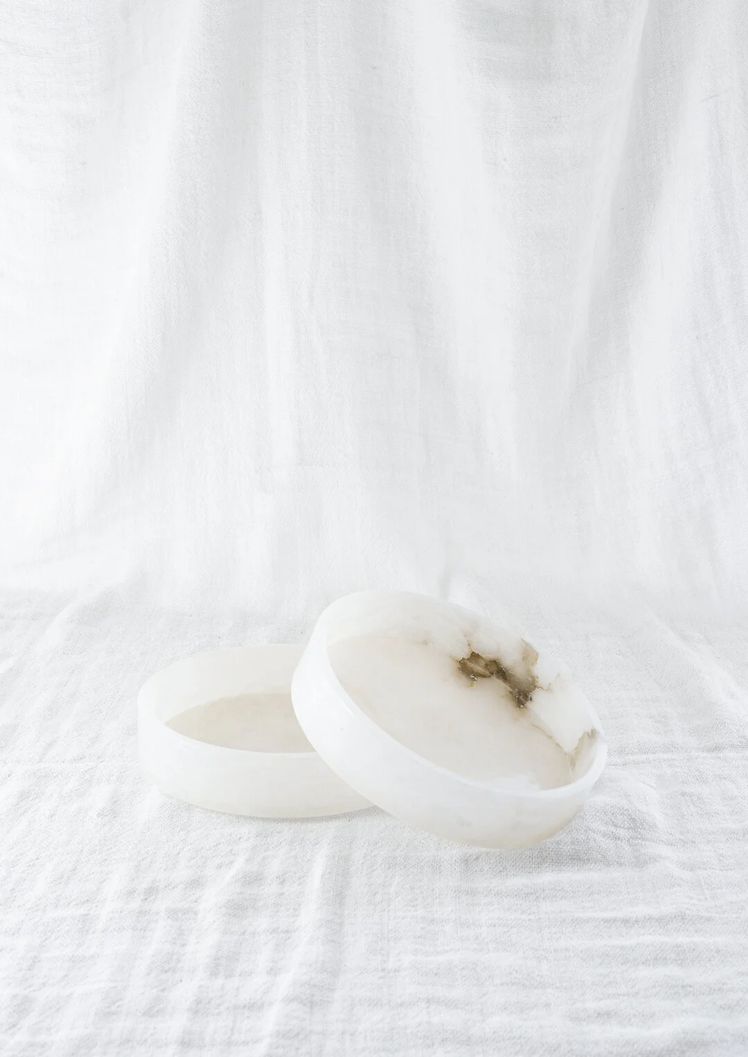 Round Alabaster Tray