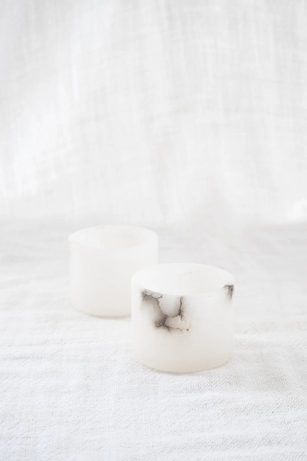 Alabaster Footed Bowls - Set of 2