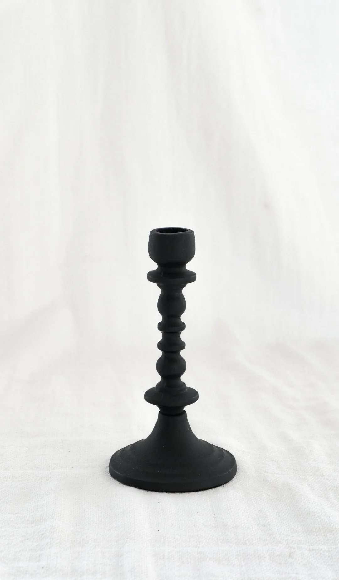Aluminum Black Taper Candle Holder