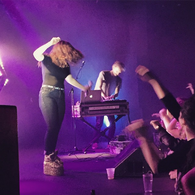 Check out those sweet, sweet shoes. #SylvanEsso #CommodoreBallroom #INeedThoseShoes