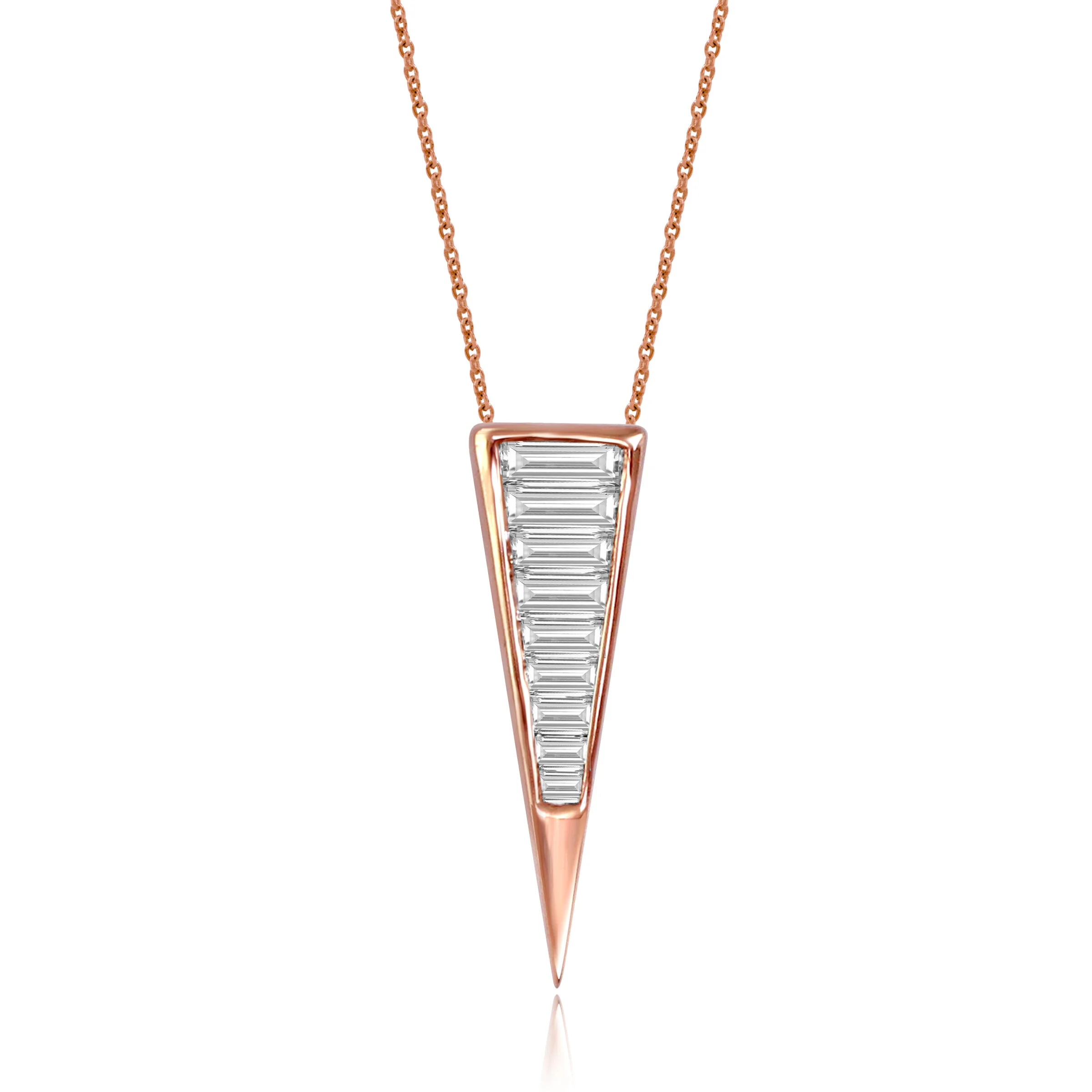 TRIKON 20MM - Baguette Diamond Necklace