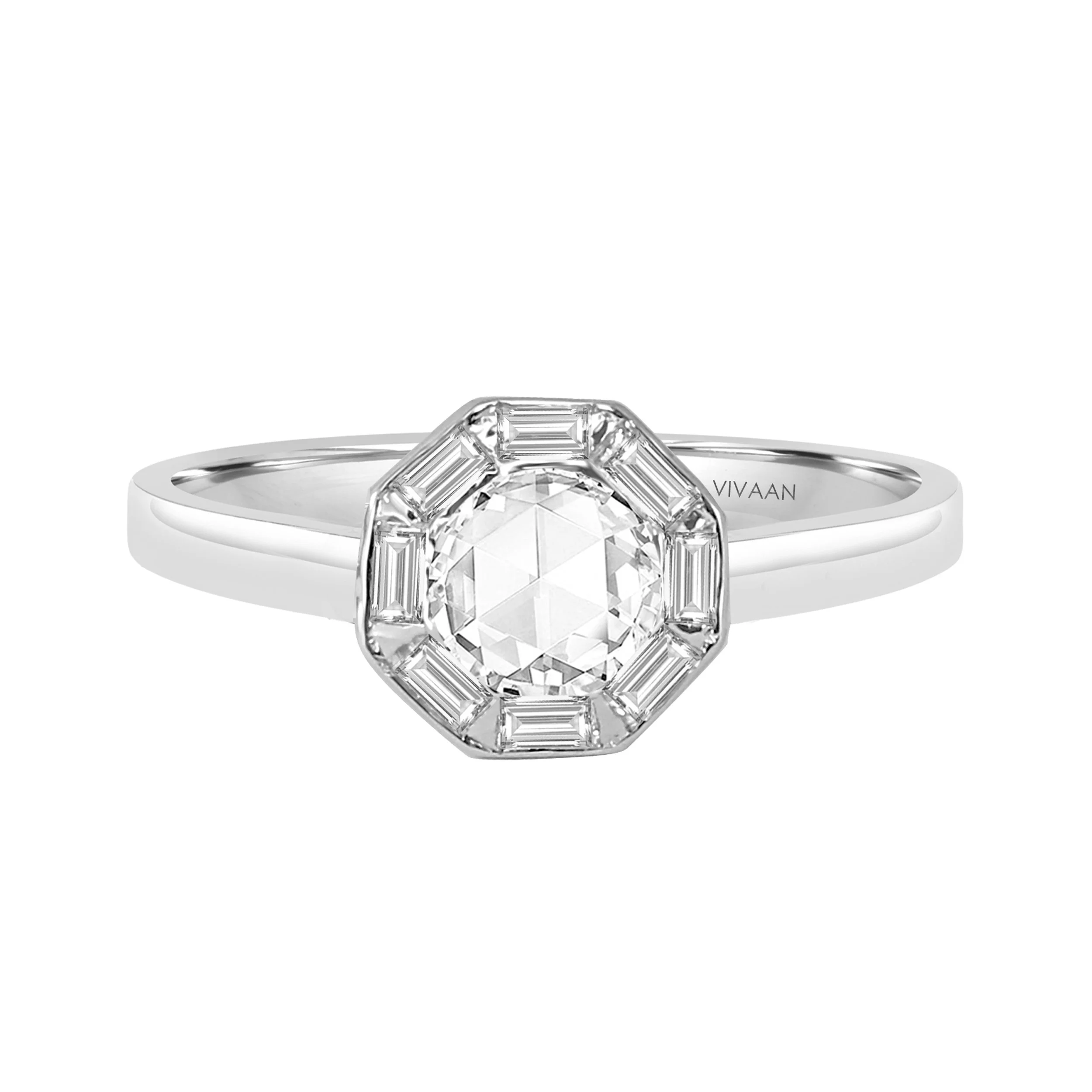 HEXAGON Diamond Engagement Ring
