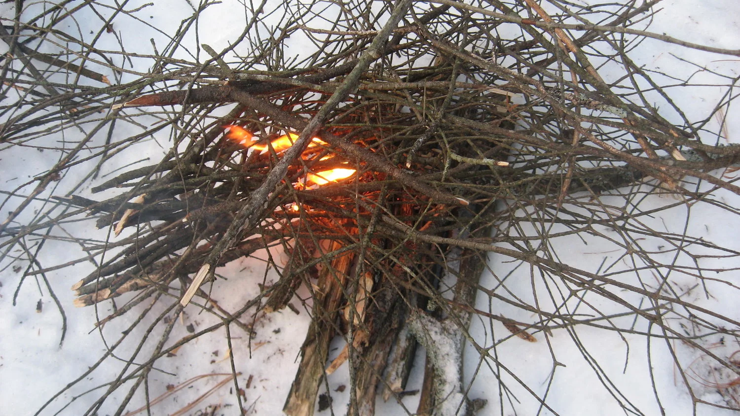 Below Zero Hike and Fire