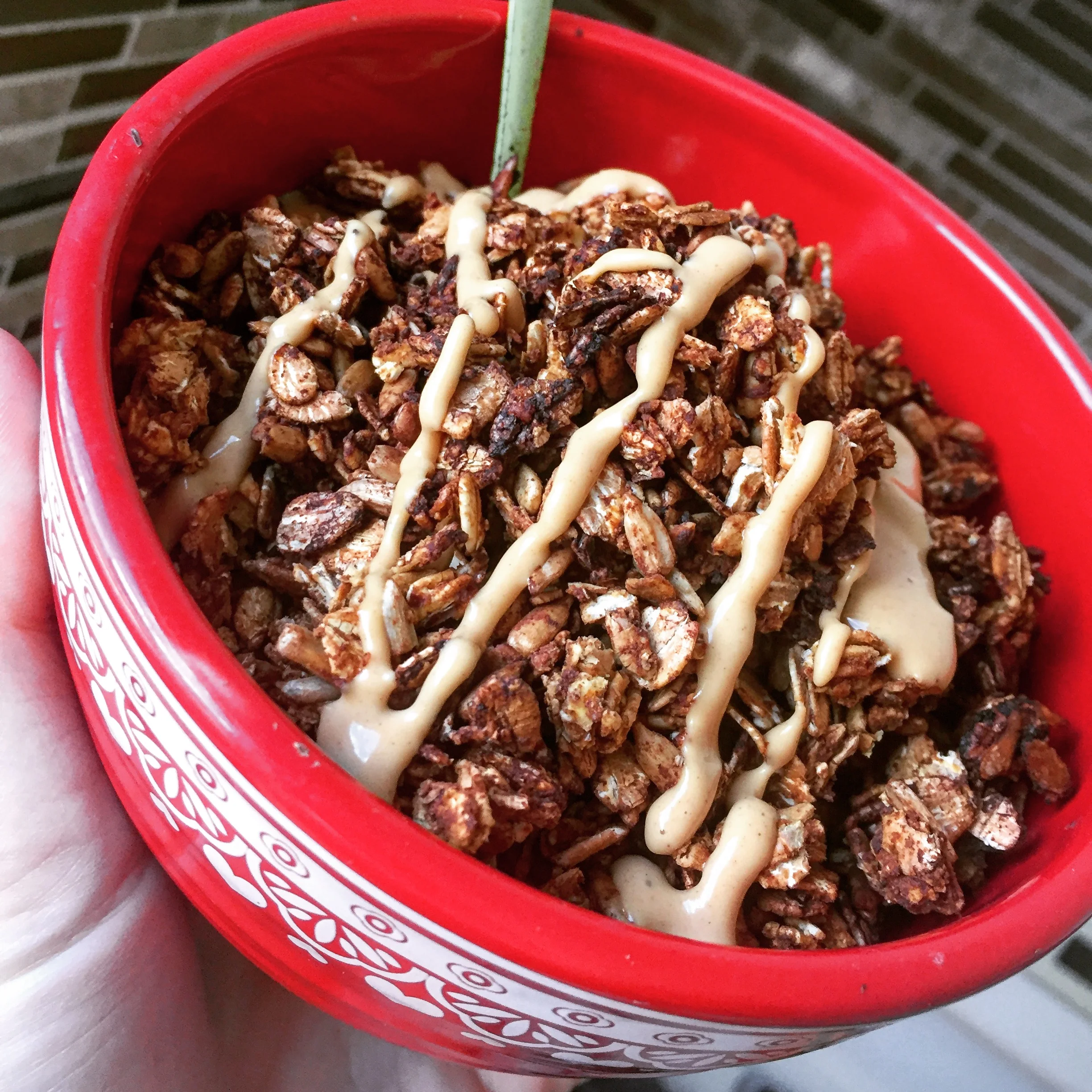 Quick Granola with Chia Protein Cream