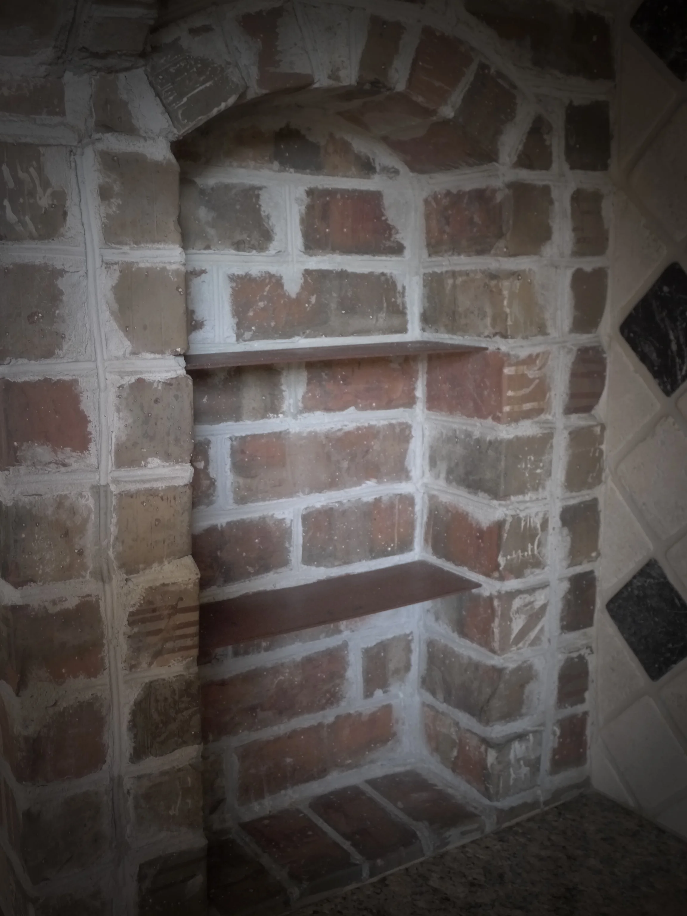 Built-In Brick Storage