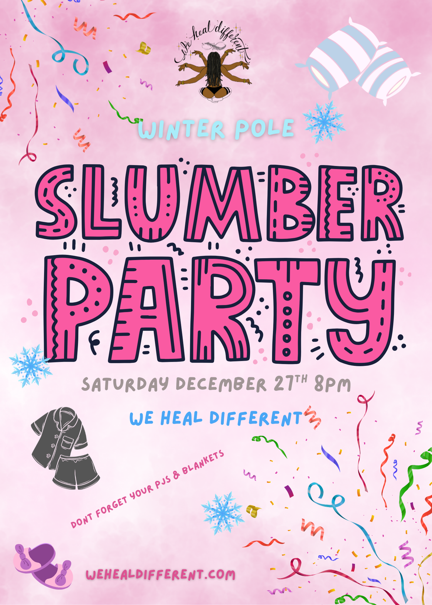 Pink Fun Illustrated Slumber Party Invitation.png