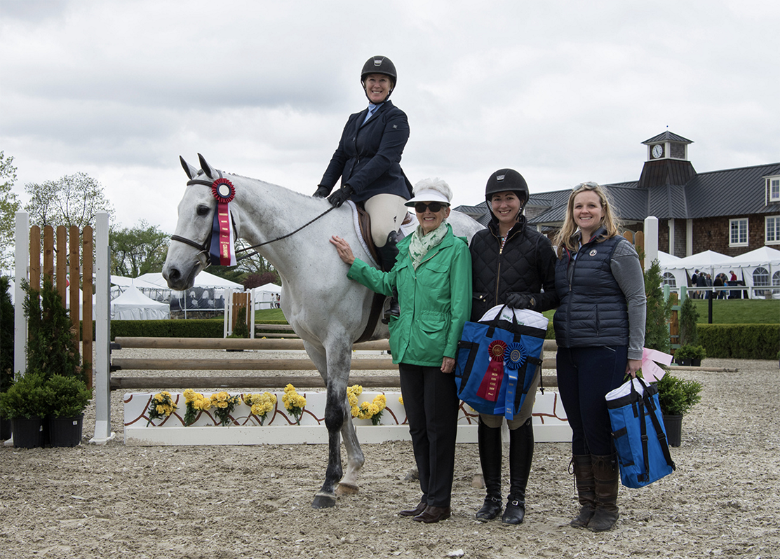 Rizzi's Comet was Reserve Champion with rider Heather Hays with owner Jessica Ott, Vivien Malloy and Caitlin Malloy Brennan