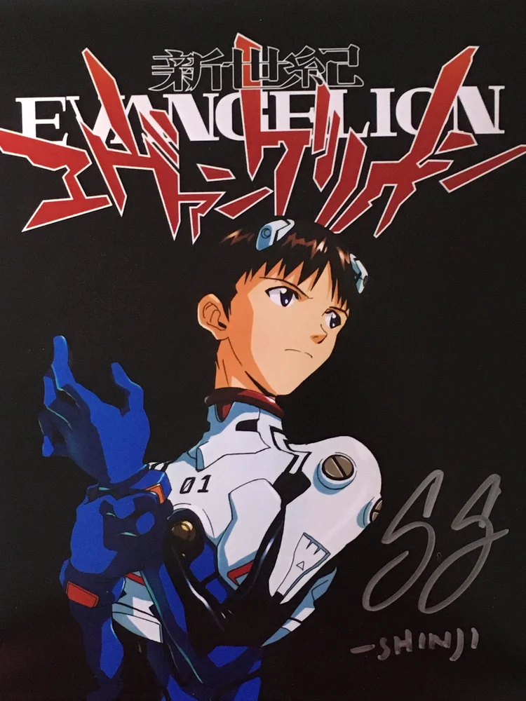 Get Spike Spencer S Autograph On A Shinji Ikari Print Spike Spencer