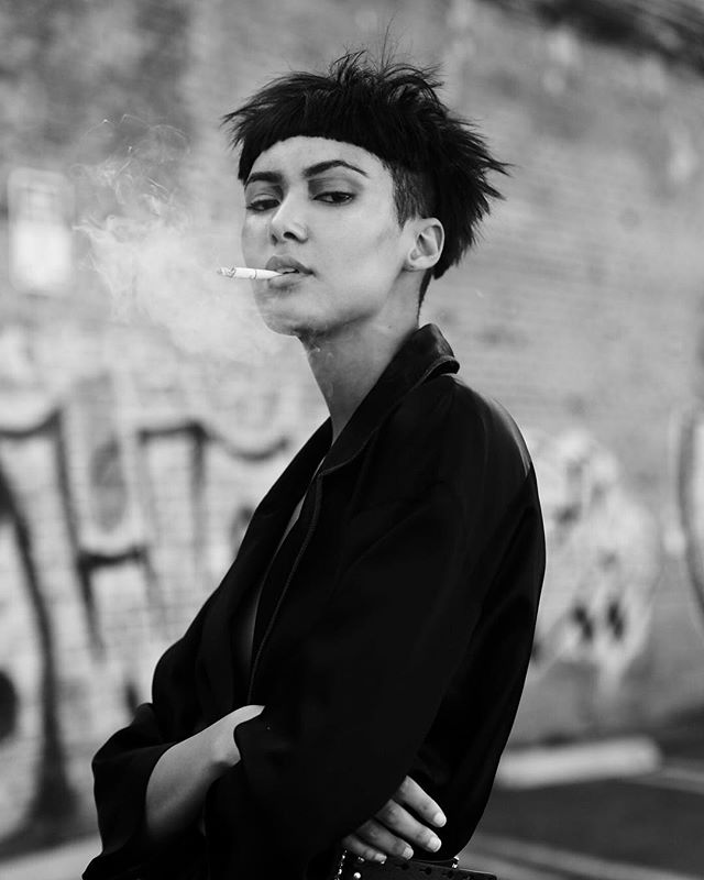 Looks kill more than cigarettes 💄 #facebypua 👤 @noturcrush 💇&zwj;♀️ @sylvia_studios_ 👔 @kaitlynvitug @imahill 📸 @tanyaravichandran