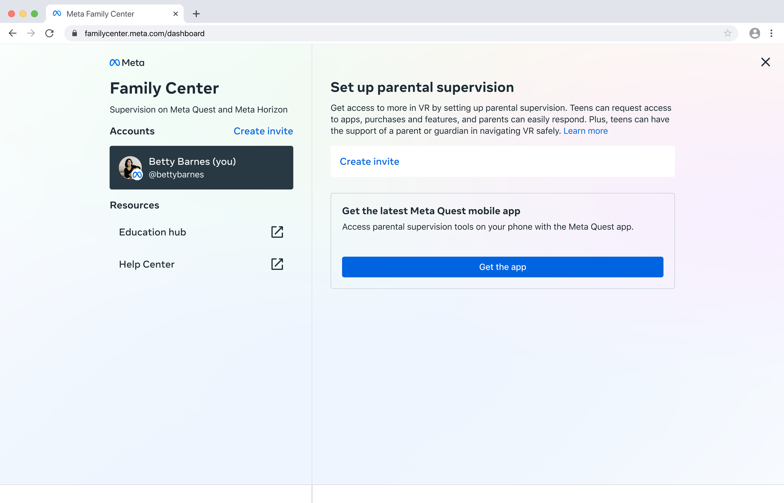 Parent dashboard (empty).png