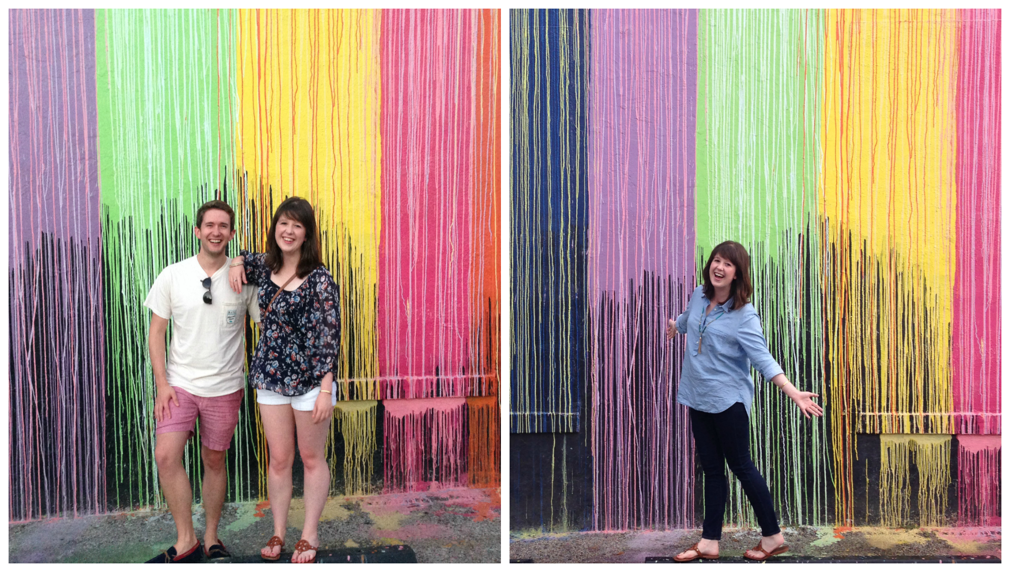 The always cheerful Paint Wall at Bailey's home goods store, Biscuit.