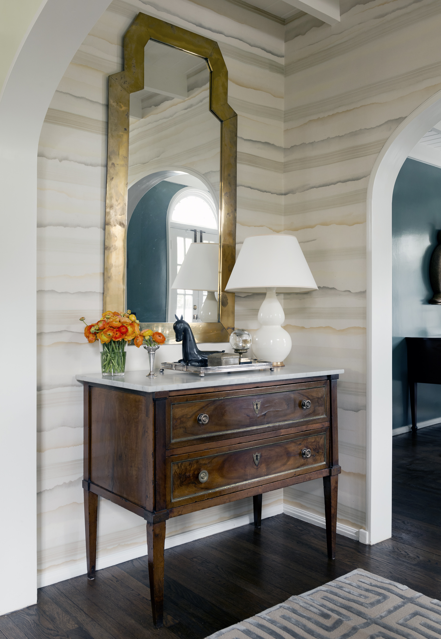 Courtney loves pairing antiques with fresh modern touches.