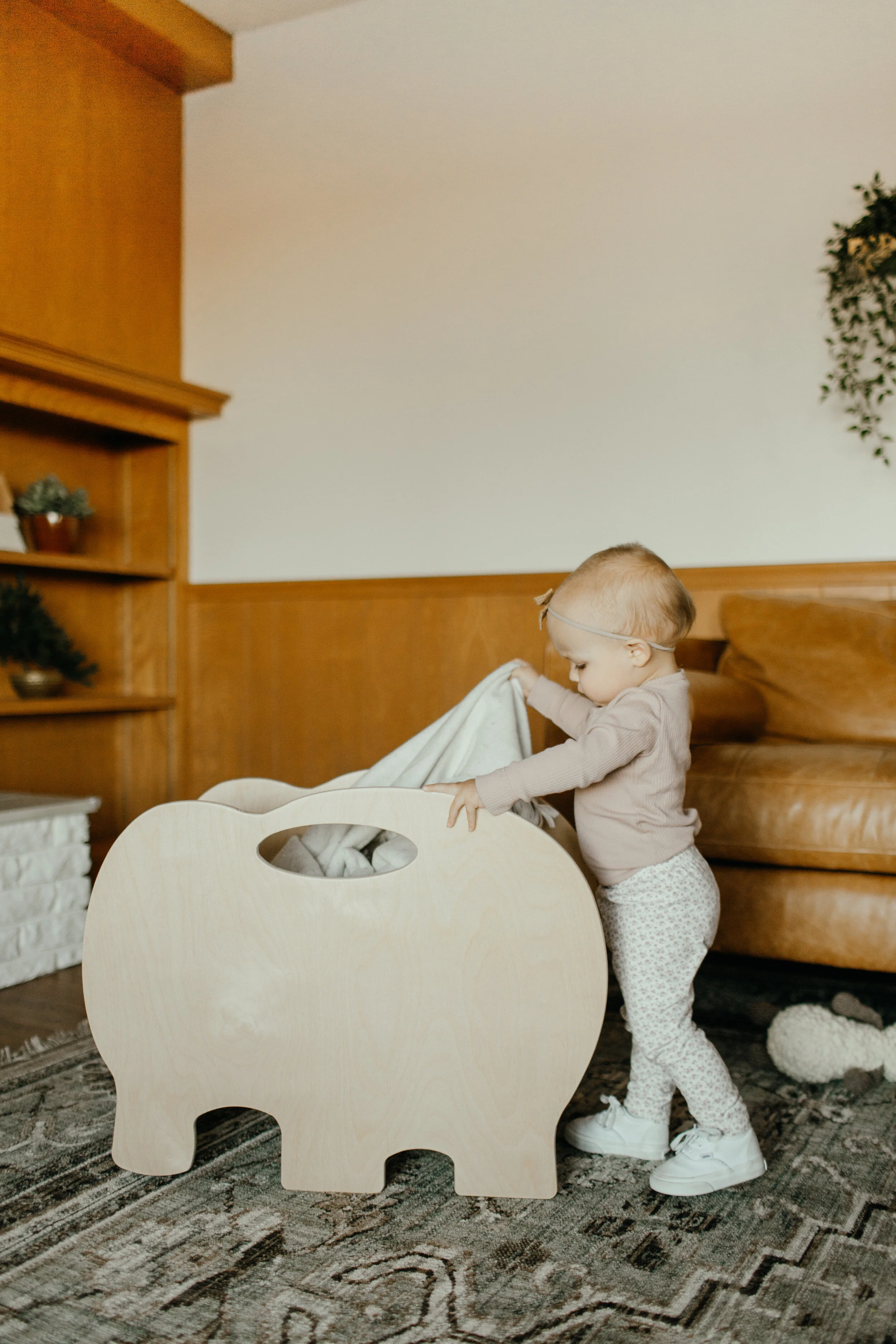 wooden elephant toy box