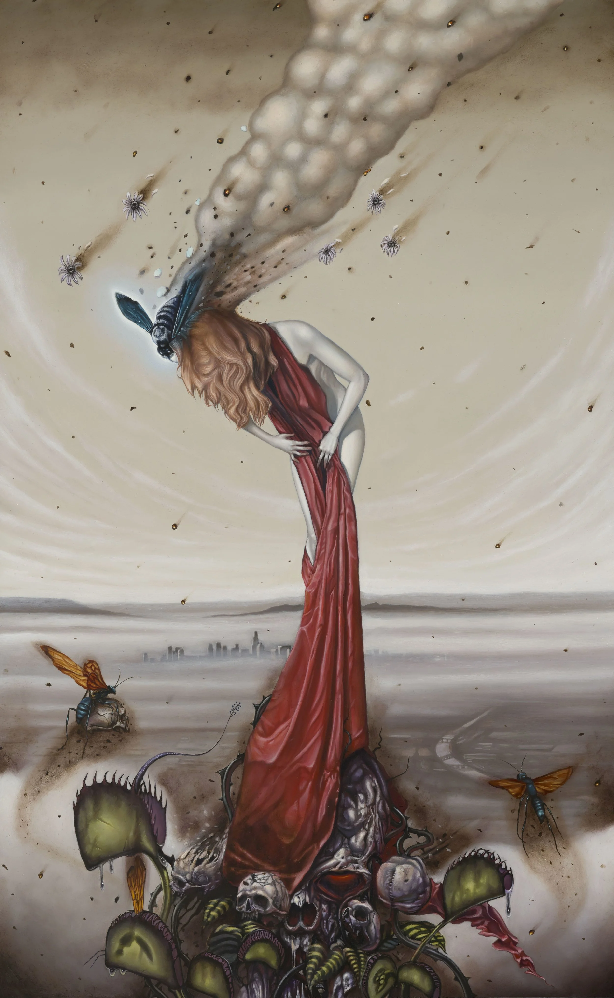 Bloom 26x42" oil on wood 2017