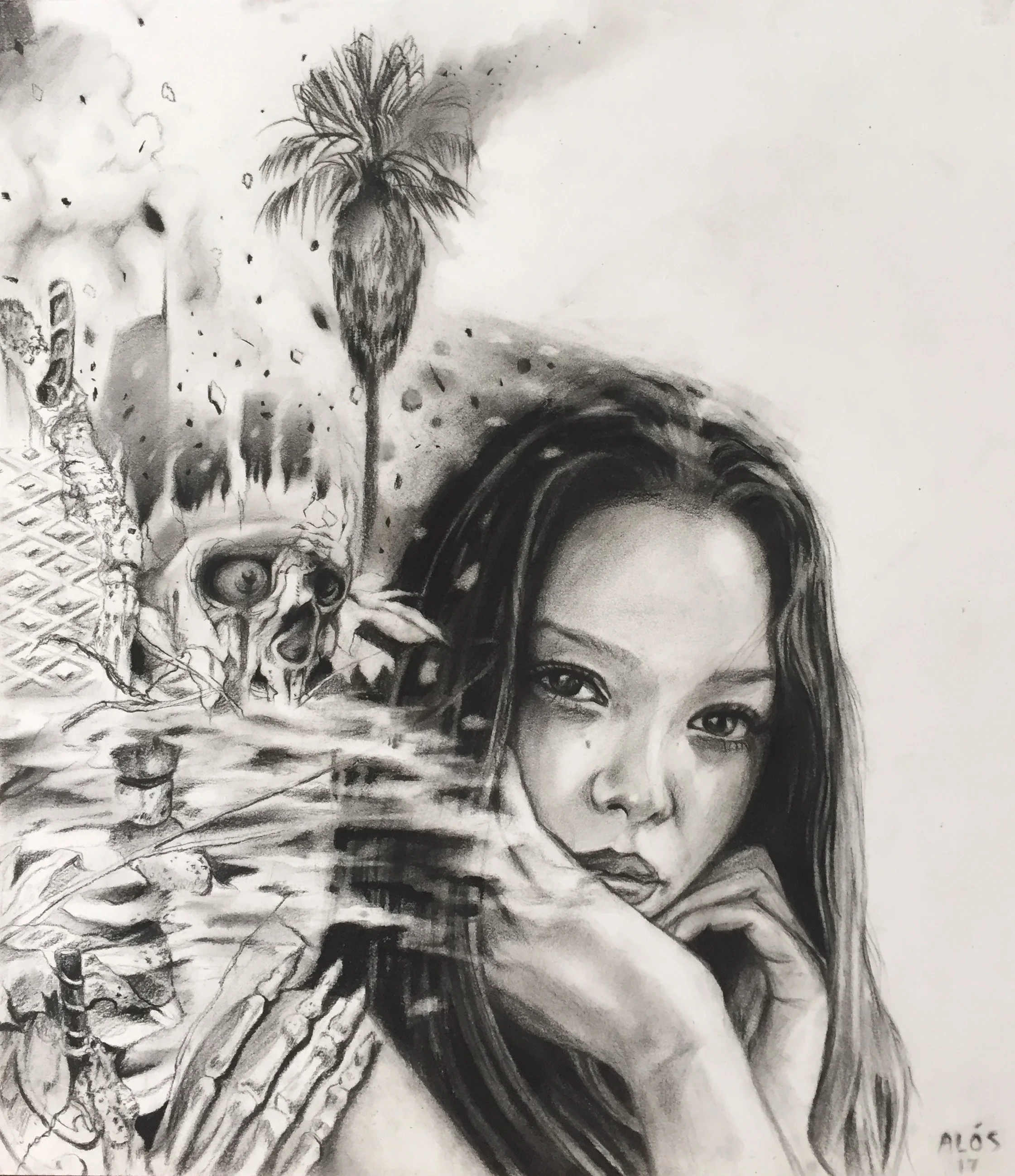 Heat Haze 11x14” charcoal on bristol 2017