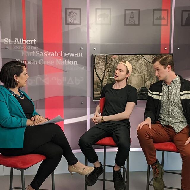 Tune in tonight at 11pm on @cbcedmonton and CBC Alberta to see us get interviewed about our recent video sketches and our HALF &amp; HALF series of shows. 
We were interviewed by the very charming @zahrapremji and it was a lot of fun!

Broadcast acro