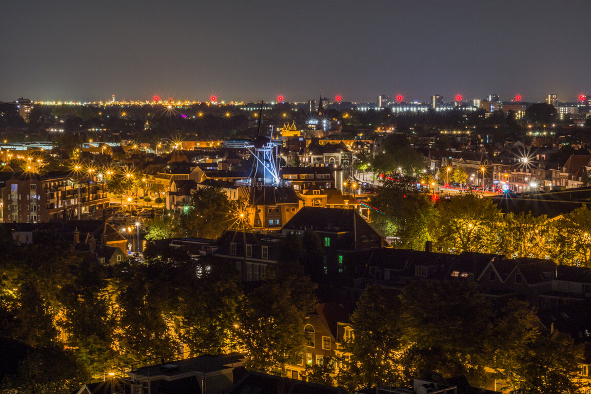 Night in the city of Haarlem