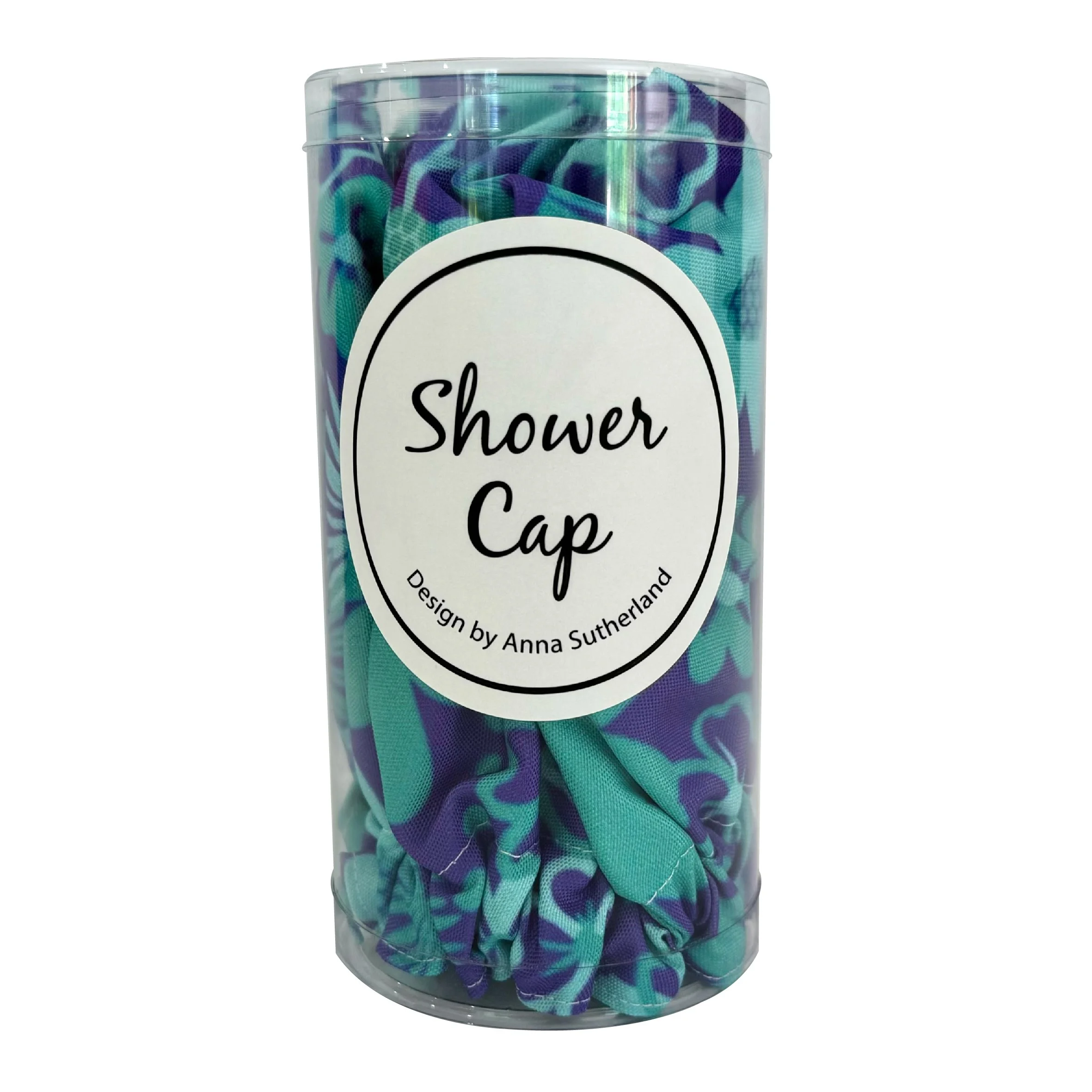 Shower Cap Purple Floral Pattern Tube.jpg