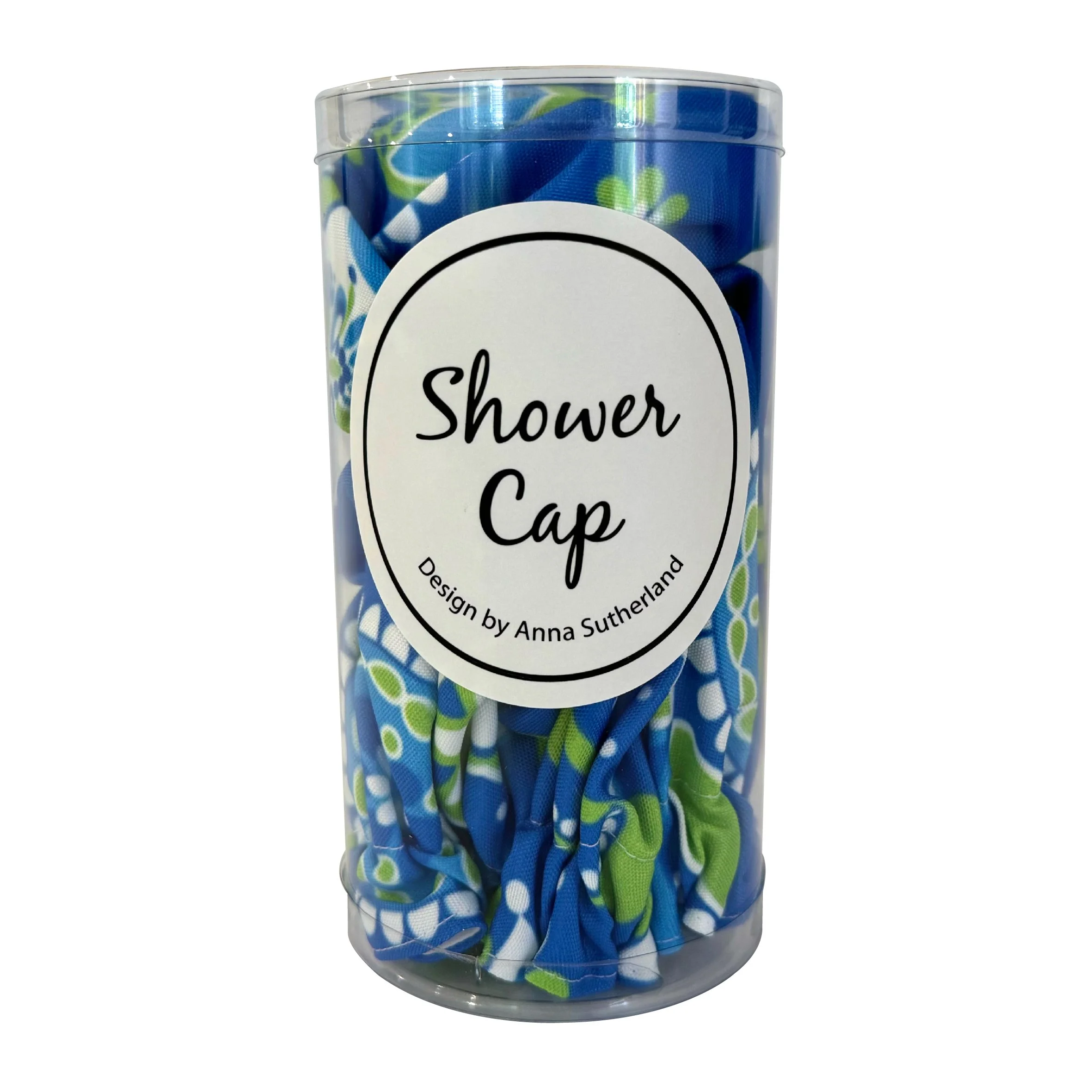 Shower Cap Mid Blue Pattern Tube.jpg