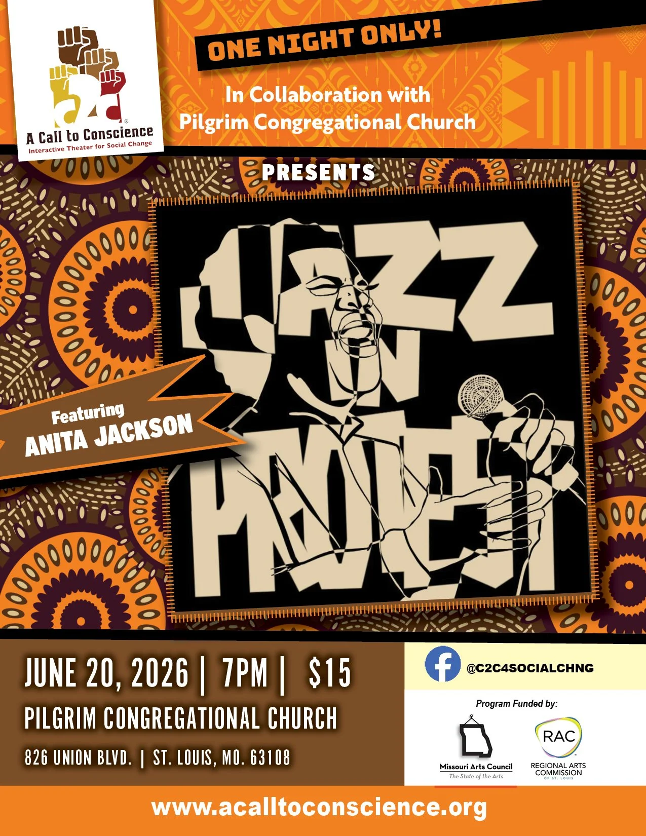 "Jazz in Protest" featuring Anita Jackson Quartet