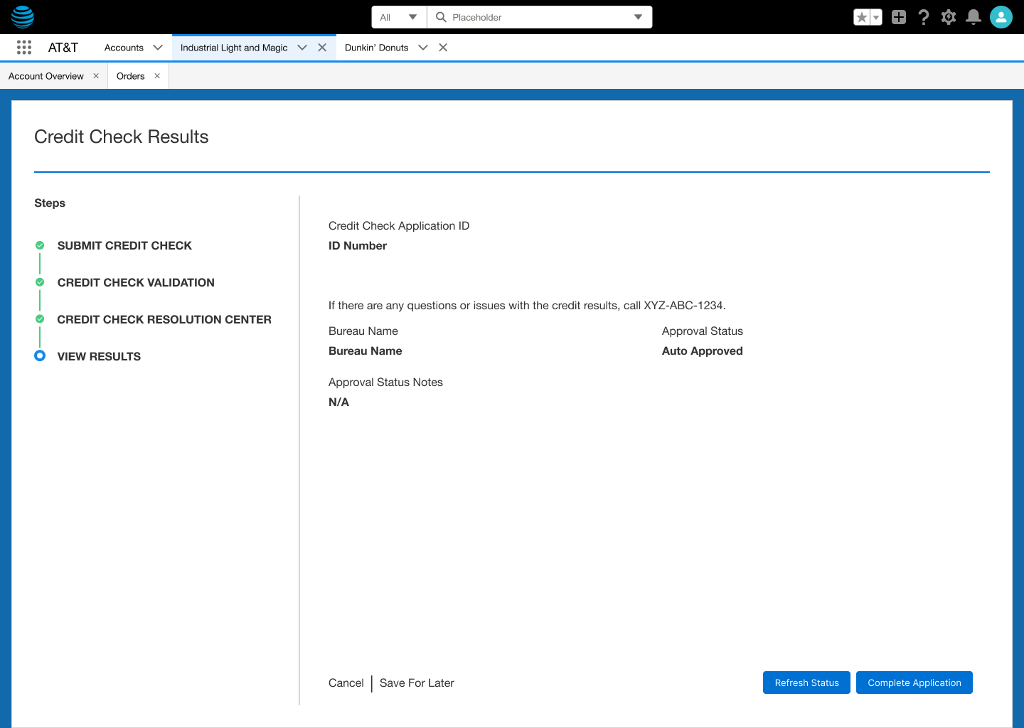 Credit Check - Screen 4: Auto-Approved 