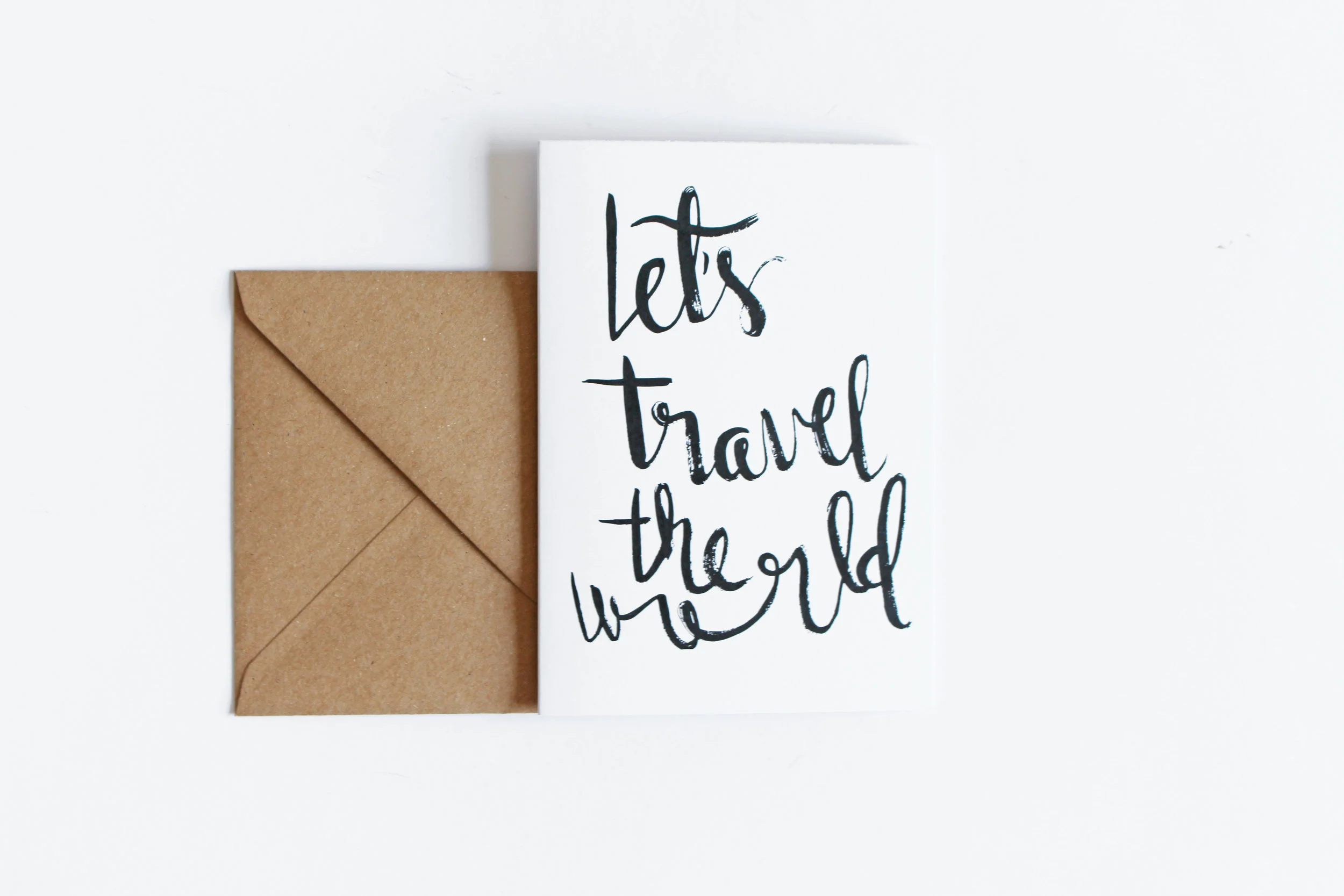 let's travel the world card