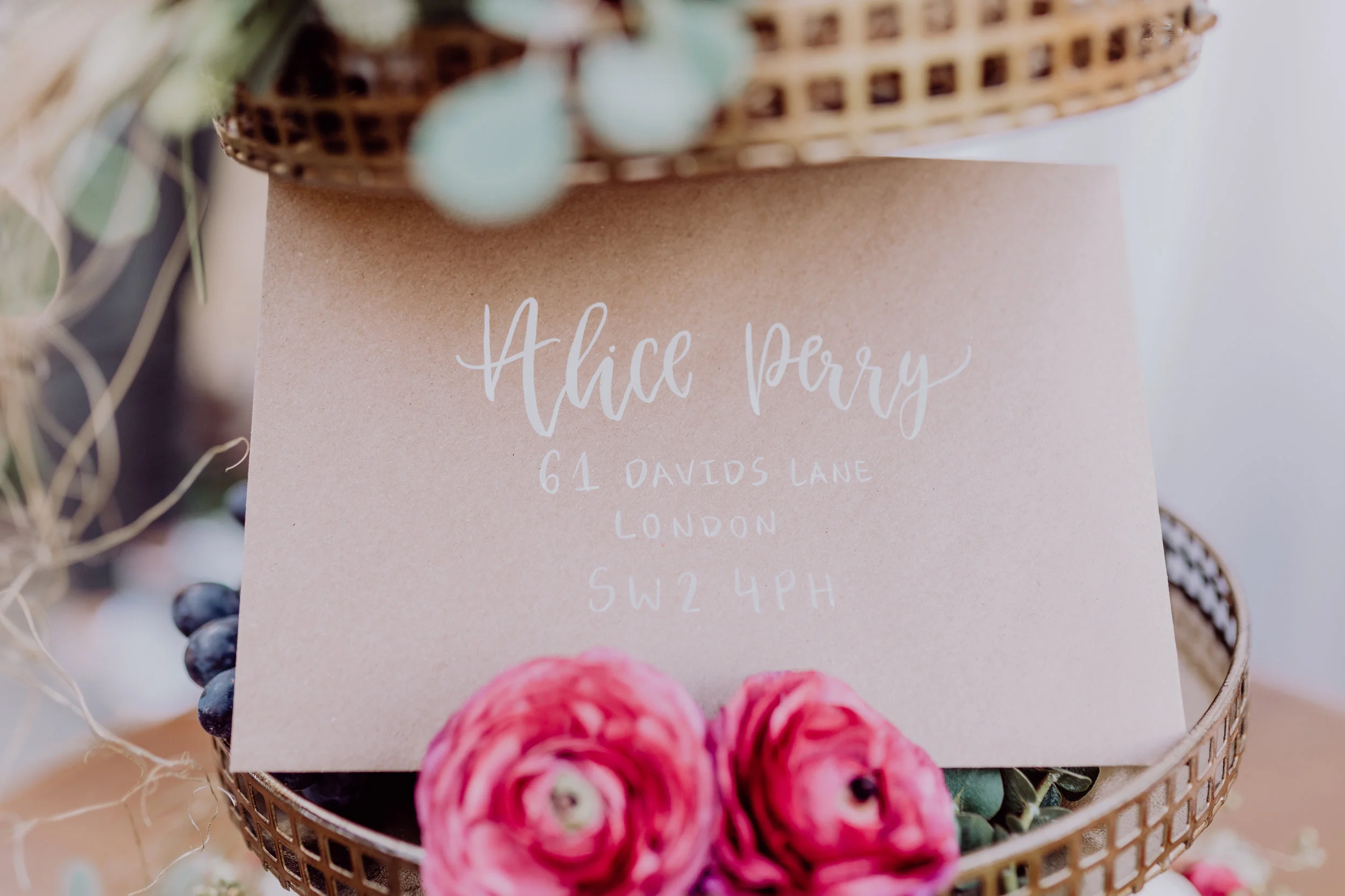 Our Wedding Stationery in a beautiful photo shoot! Modern Calligraphy
