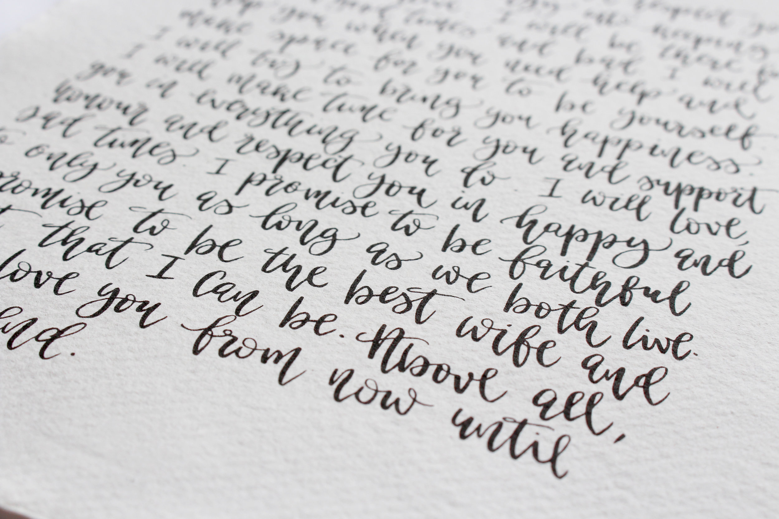 handwritten vows