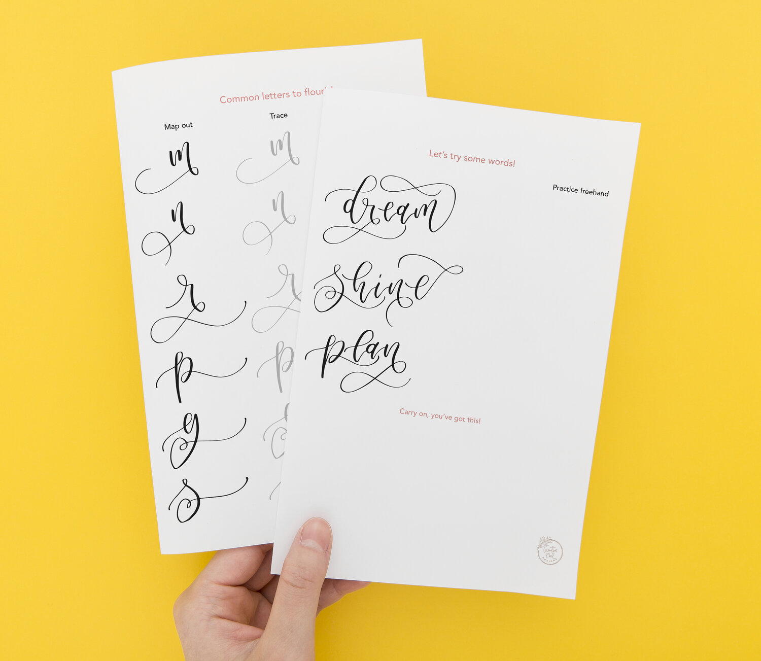 Free Brush Lettering Practice Sheet - Minimalist Alphabet - Modern Calligraphy  Kits and Classes, Calligraphy Inks, UK