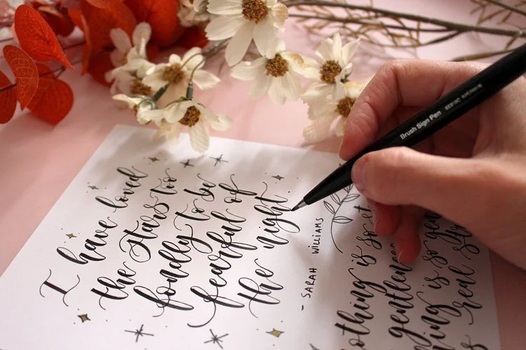 Brush Calligraphy Guidance Modern Lettering Tips