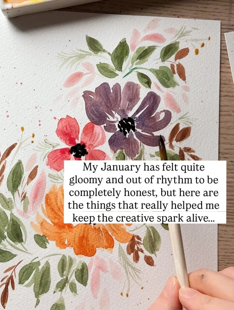 With work feeling a bit slower after a very busy Christmas season, I&rsquo;ve really just been re-gaining energy, painting, doodling and SINGING! Those things alongside my regular working days have felt very recharging and therapeutic! 

I&rsquo;m ve