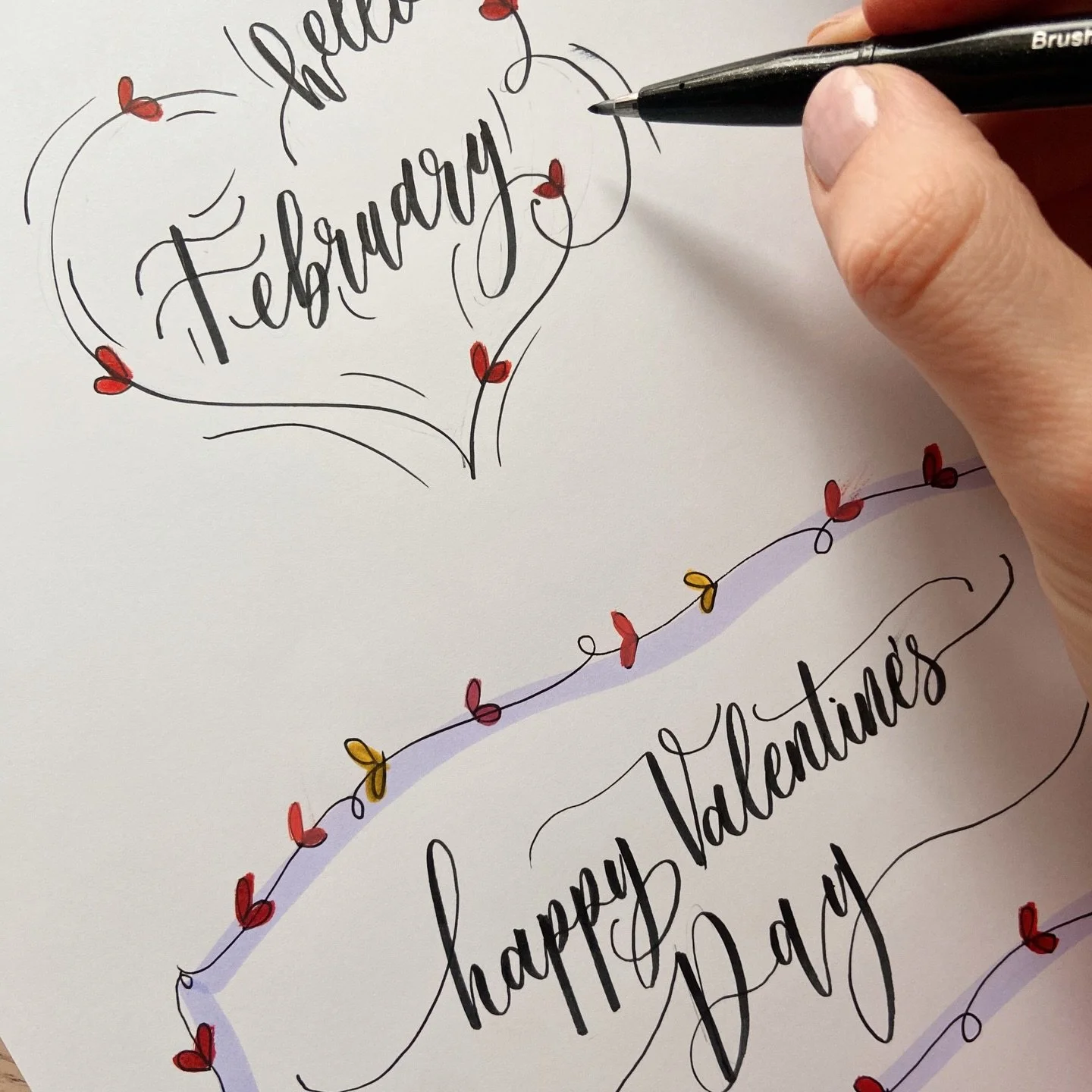 Hello February ❤️ I&rsquo;m happy you&rsquo;re here. My calendar is looking beautifully creative this month and I can&rsquo;t wait to meet everyone who&rsquo;s booked onto my workshops 👏🏻

#moderncalligraphy #calligraphyworkshops #eastsussexart #cr