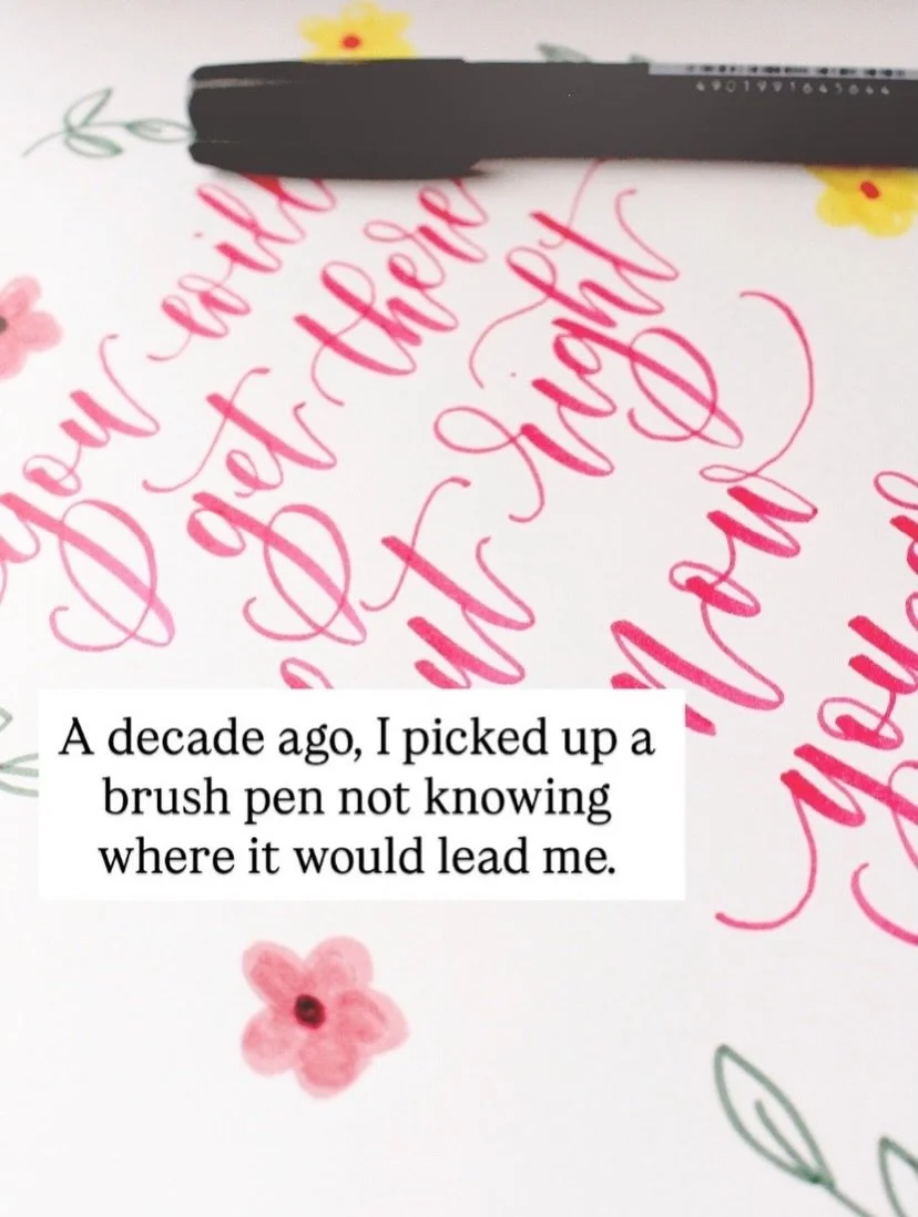 For a long time, I&rsquo;ve wanted to create a course that didn&rsquo;t just teach individual techniques, but helped people understand how to actually grow creatively with calligraphy.

When I first started, I spent years trying to piece everything t